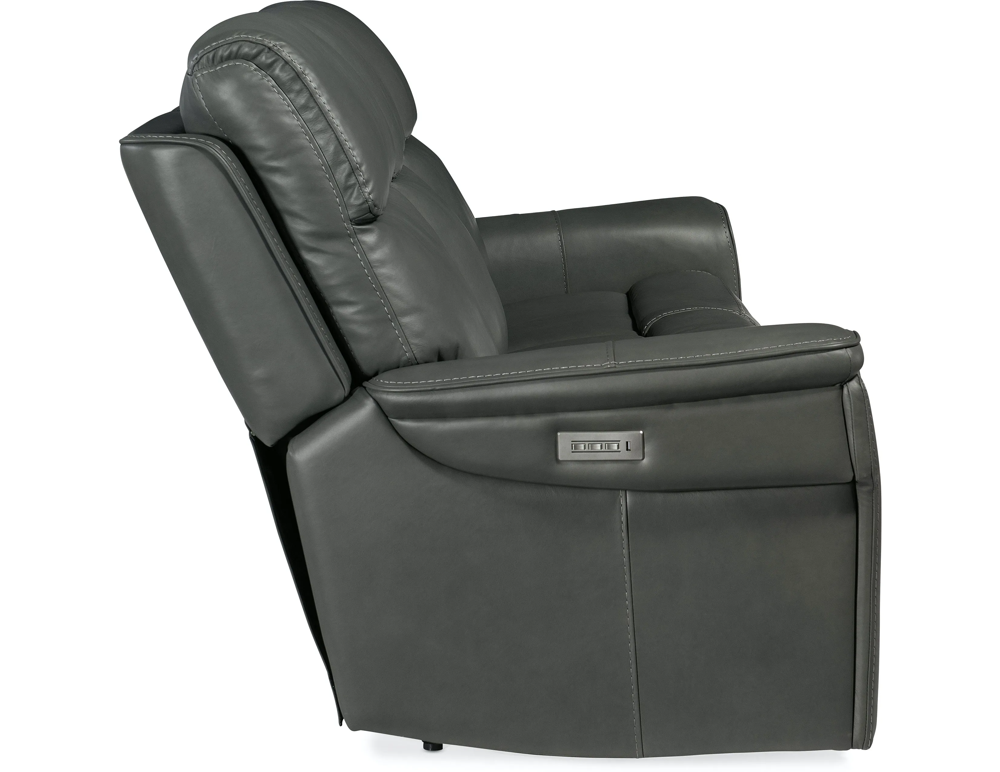 Lyra Leather Zero Gravity Power Sofa with Power Headrest 89" (Gray) In stock 6 Lyra Leather Zero Gravity Power Sofa with Power Headrest 89" (Gray) In stock