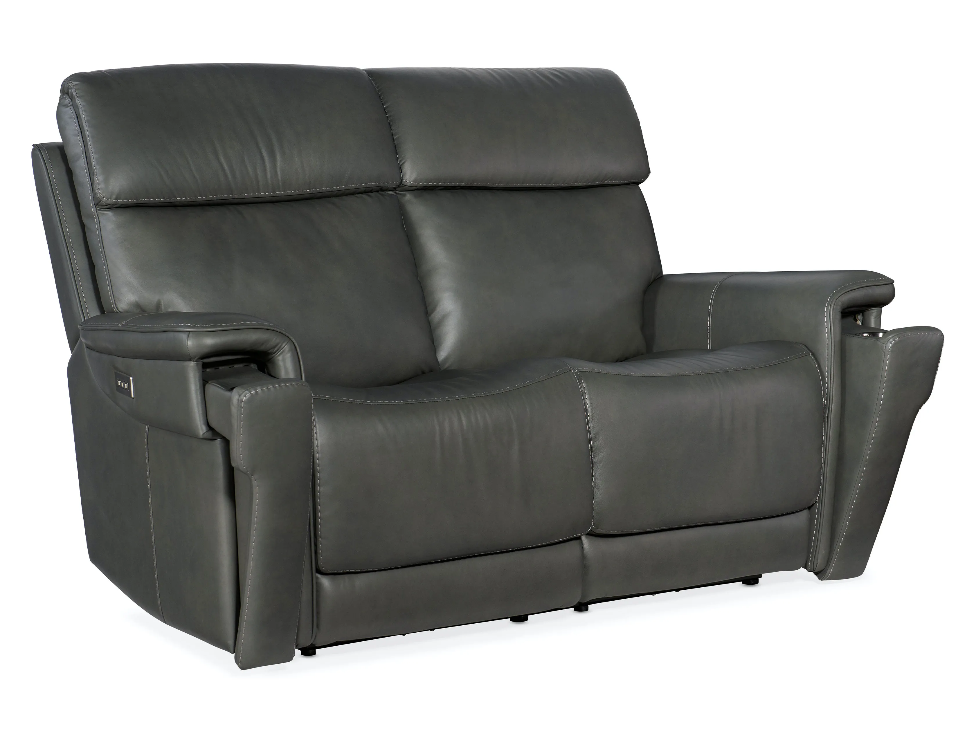 Lyra Leather Zero Gravity Power Sofa with Power Headrest 89" (Gray) In stock 9 Lyra Leather Zero Gravity Power Sofa with Power Headrest 89" (Gray) In stock