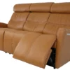 Milan 78" Leather Power Reclining Wall Saver Sofa Cognac (In stock - Fast shipping)
