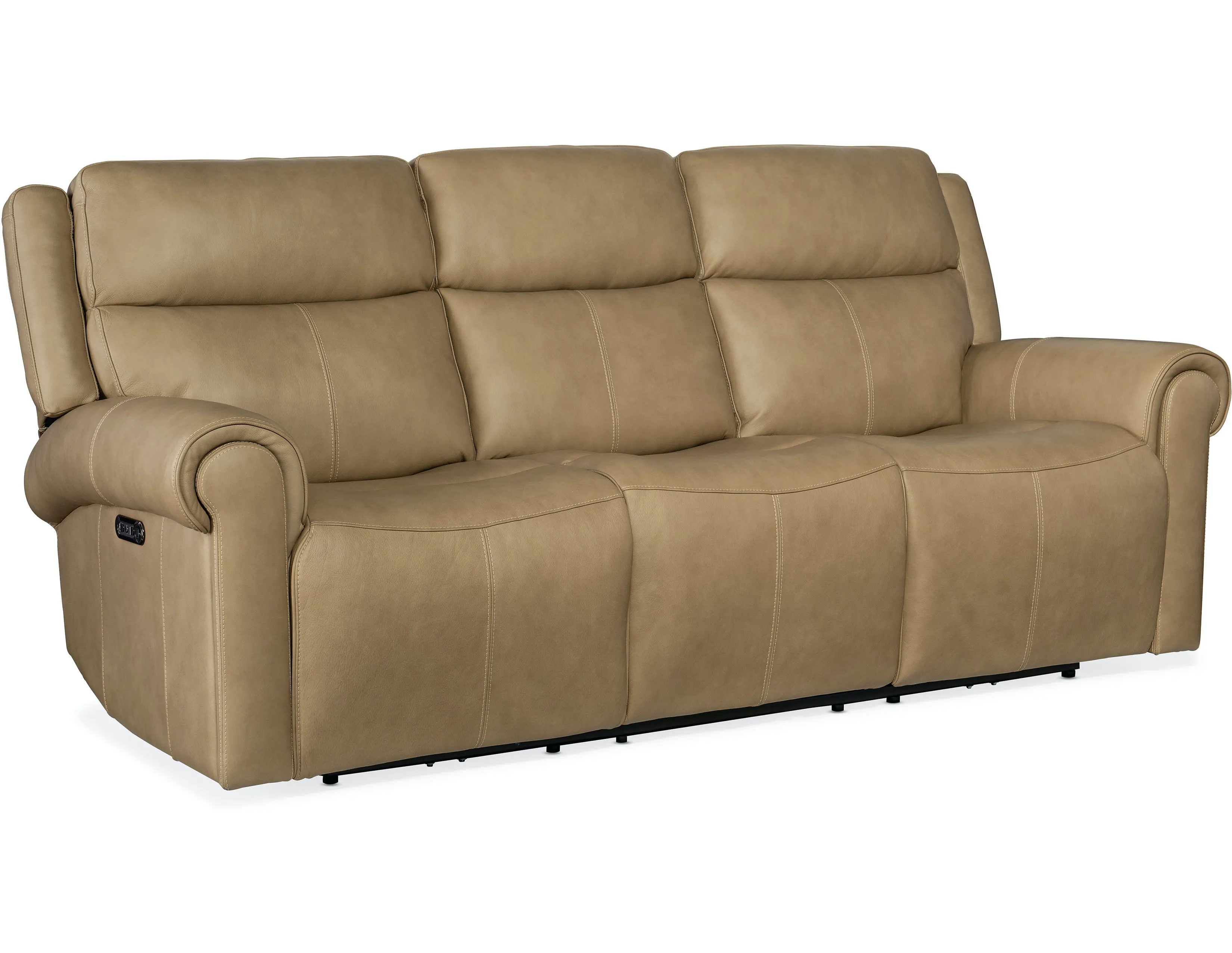 Oberon Leather Zero Gravity Power Sofa with Power Headrest (Sand) In stock 1 Oberon Leather Zero Gravity Power Sofa with Power Headrest (Sand) In stock