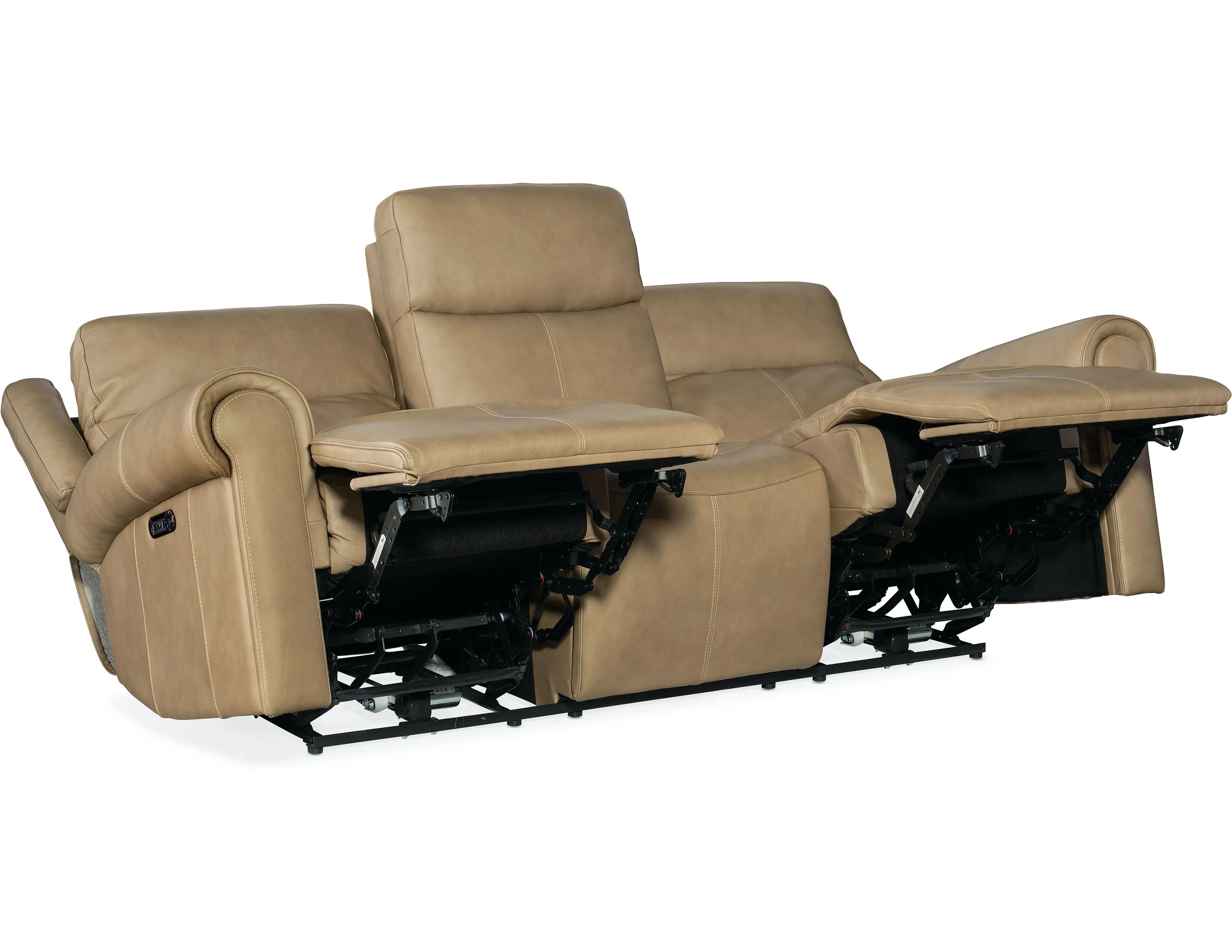 Oberon Leather Zero Gravity Power Sofa with Power Headrest (Sand) In stock 3 Oberon Leather Zero Gravity Power Sofa with Power Headrest (Sand) In stock