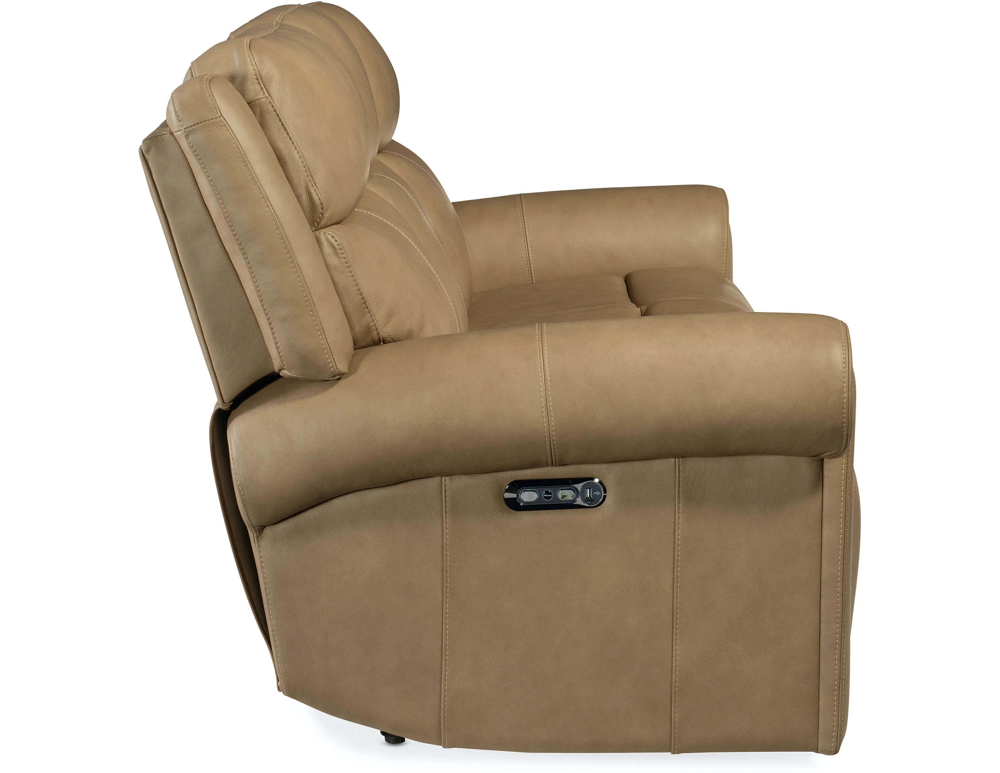 Oberon Leather Zero Gravity Power Sofa with Power Headrest (Sand) In stock 4 Oberon Leather Zero Gravity Power Sofa with Power Headrest (Sand) In stock