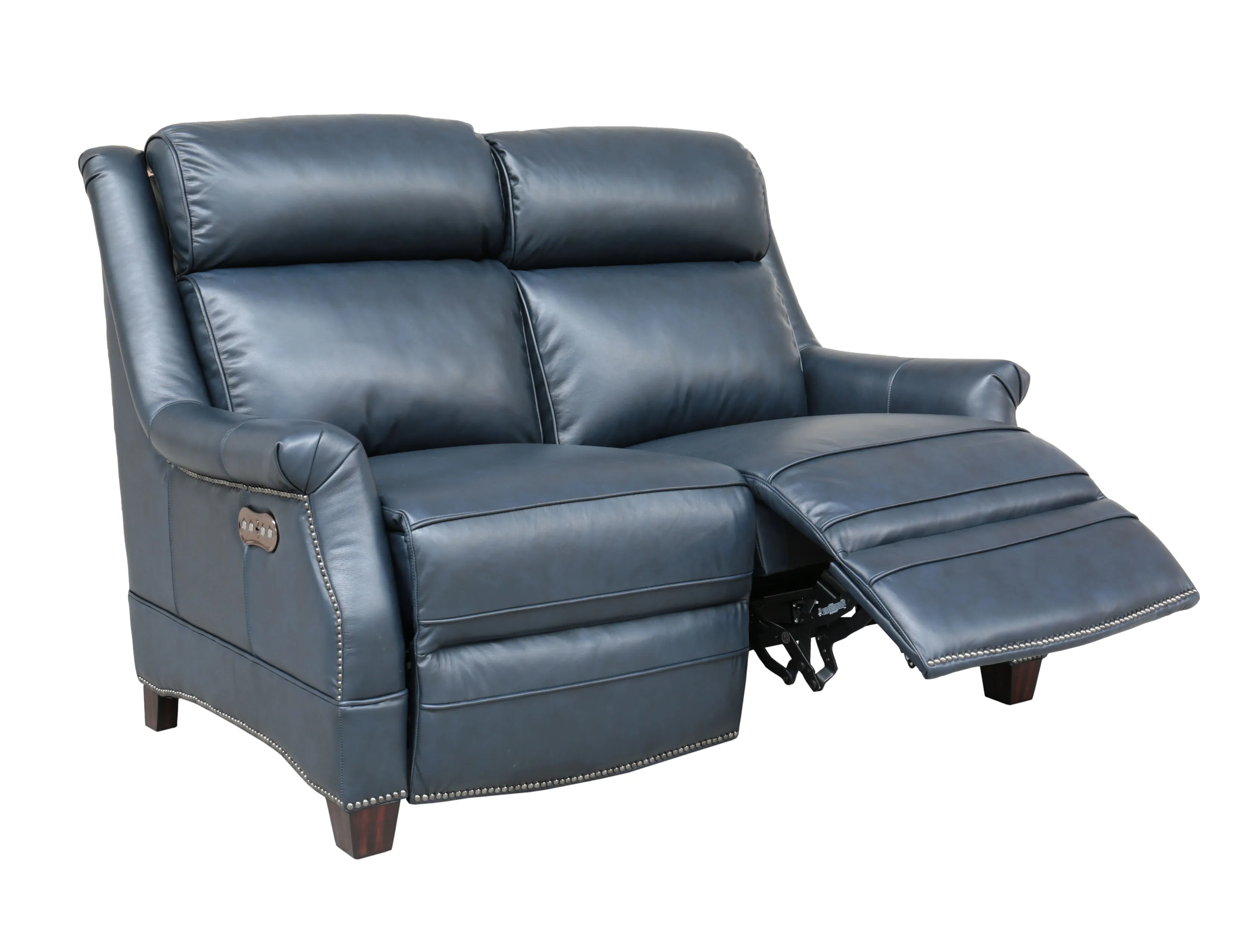 Warrendale 83" Leather Power Headrest Power Reclining Sofa (Blue) In stock 10 Warrendale 83" Leather Power Headrest Power Reclining Sofa (Blue) In stock
