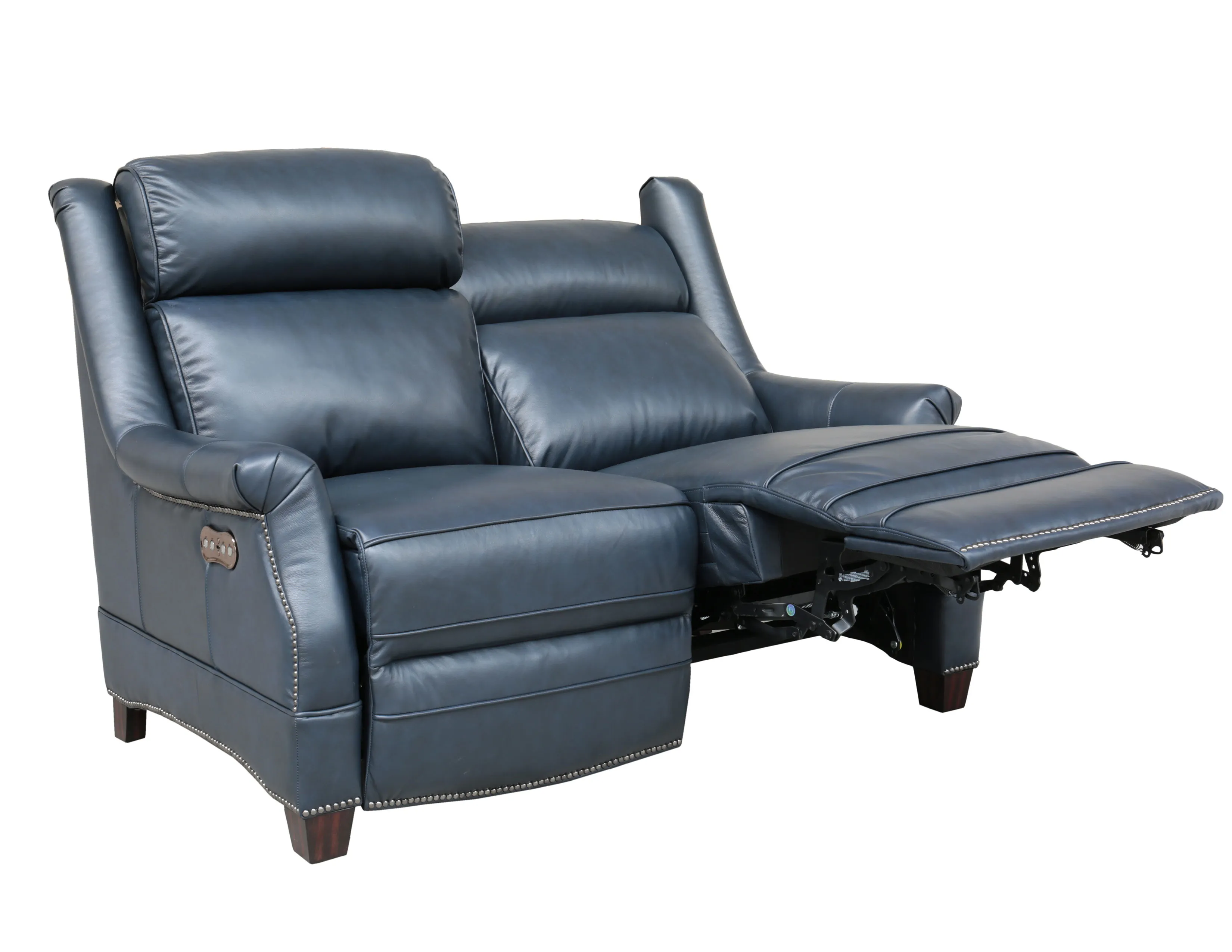 Warrendale 83" Leather Power Headrest Power Reclining Sofa (Blue) In stock 11 Warrendale 83" Leather Power Headrest Power Reclining Sofa (Blue) In stock