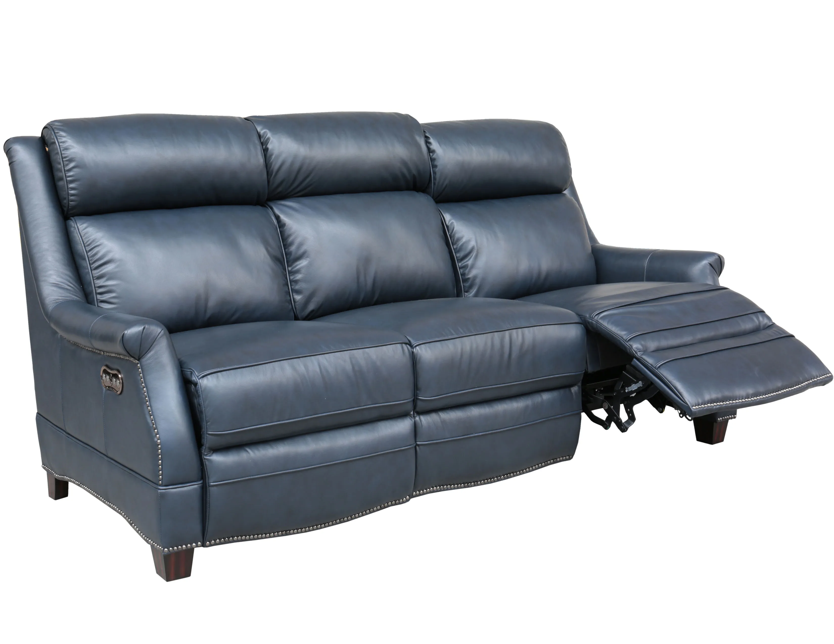 Warrendale 83" Leather Power Headrest Power Reclining Sofa (Blue) In stock 2 Warrendale 83" Leather Power Headrest Power Reclining Sofa (Blue) In stock