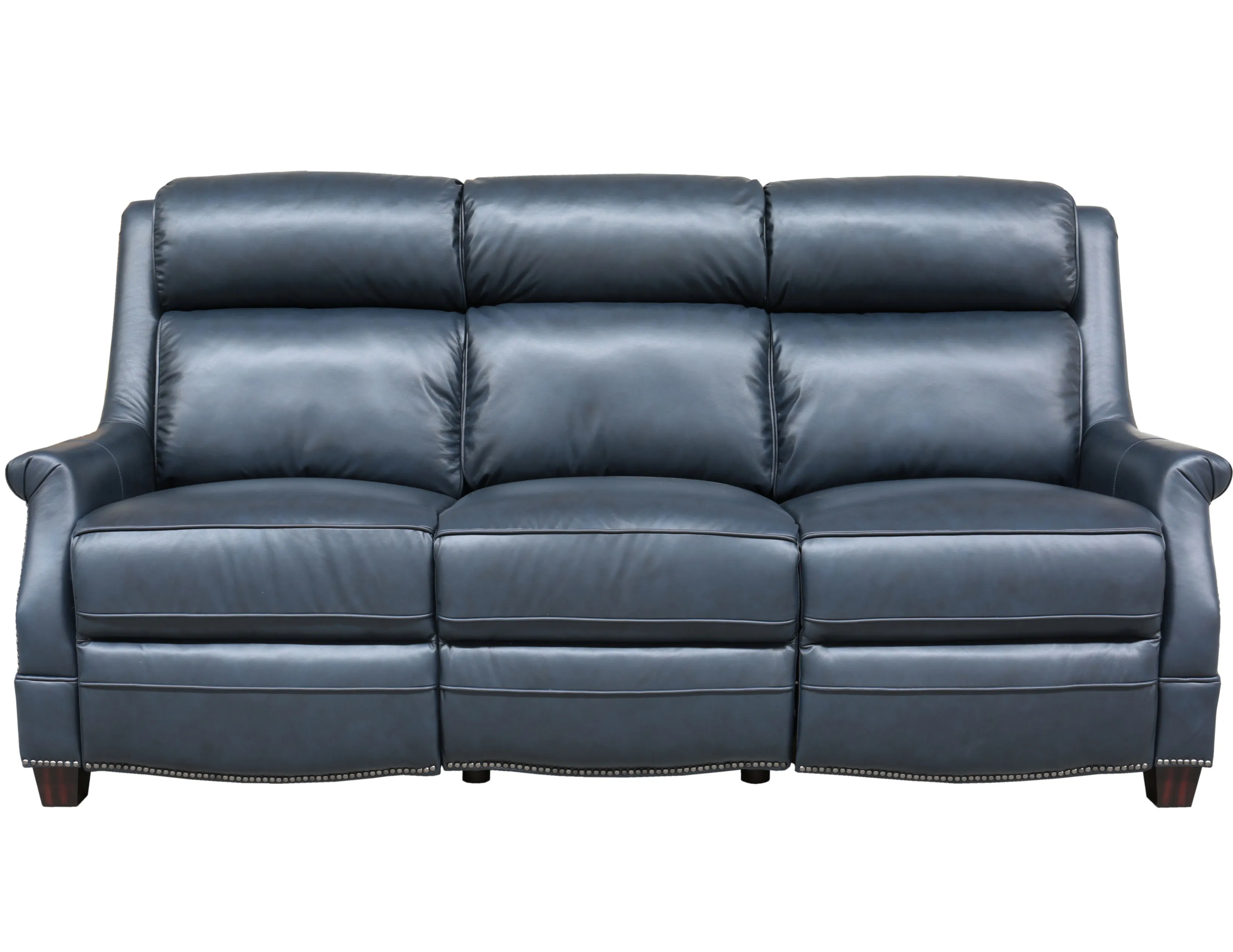Warrendale 83" Leather Power Headrest Power Reclining Sofa (Blue) In stock 4 Warrendale 83" Leather Power Headrest Power Reclining Sofa (Blue) In stock