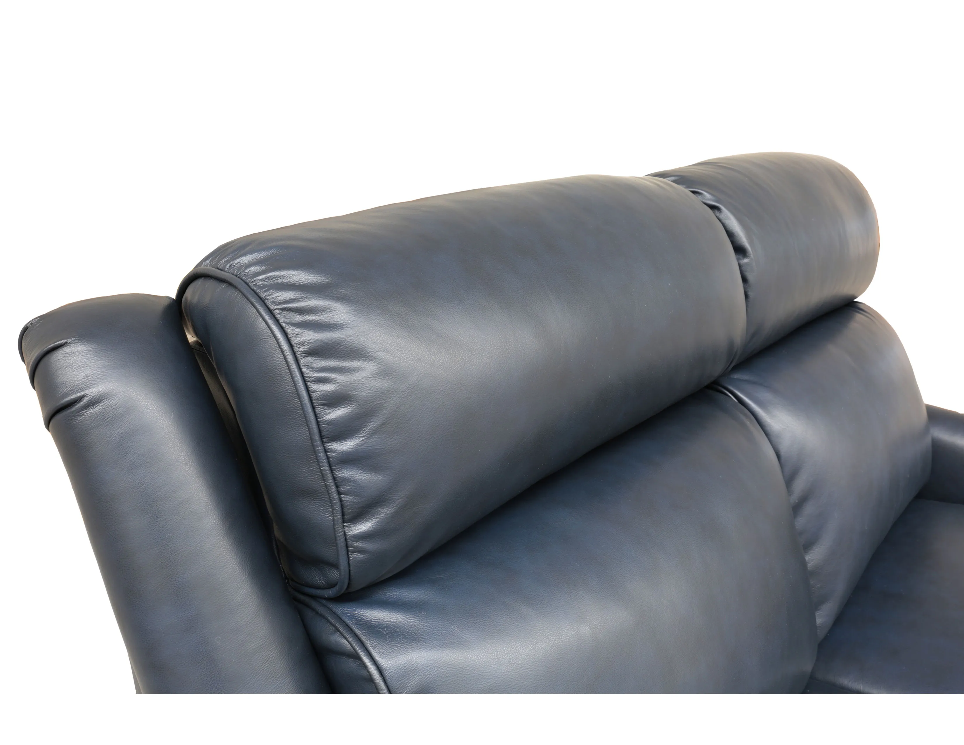Warrendale 83" Leather Power Headrest Power Reclining Sofa (Blue) In stock 7 Warrendale 83" Leather Power Headrest Power Reclining Sofa (Blue) In stock