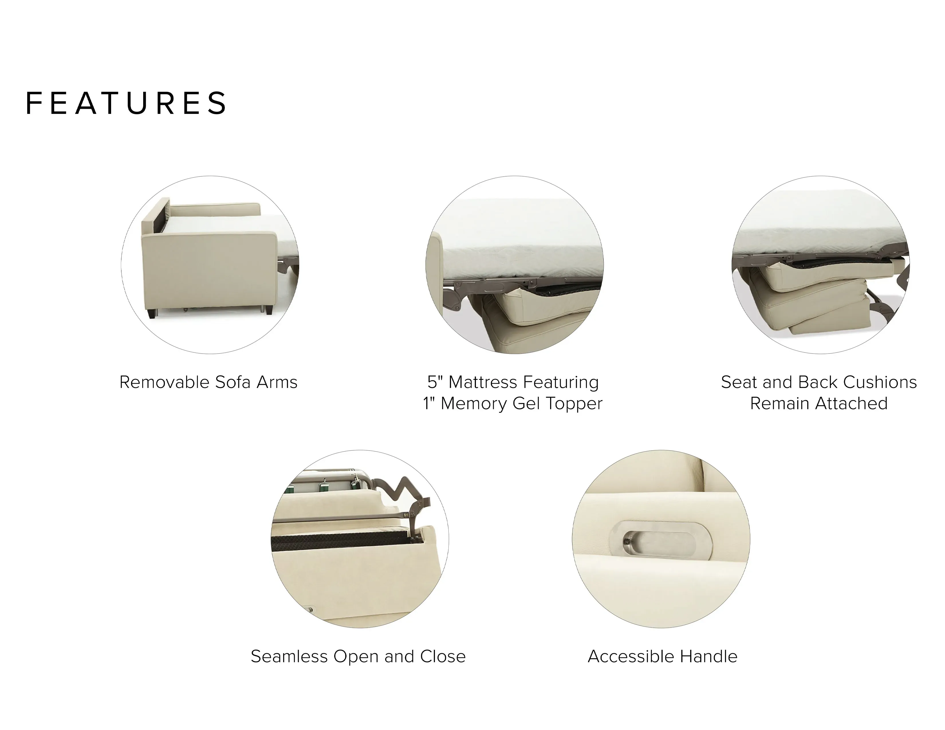 Madison 77660 Twin - Full - Queen Sleeper (+60 fabrics) 3 Madison 77660 Twin - Full - Queen Sleeper (+60 fabrics)