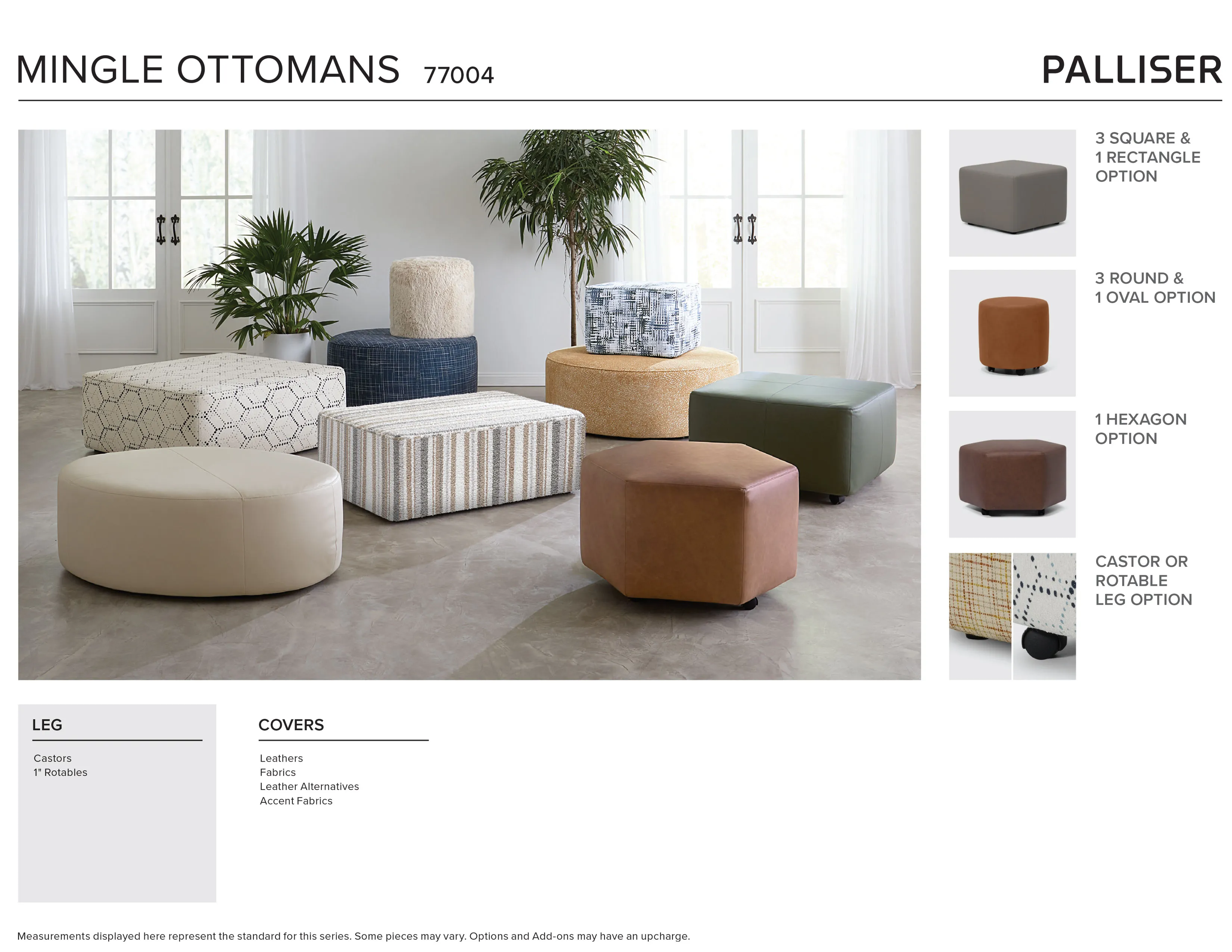 Mingle 77004-X4 Square Ottoman 41" x 41" (+200 colors) 17 Mingle 77004-X4 Square Ottoman 41" x 41" (+200 colors)
