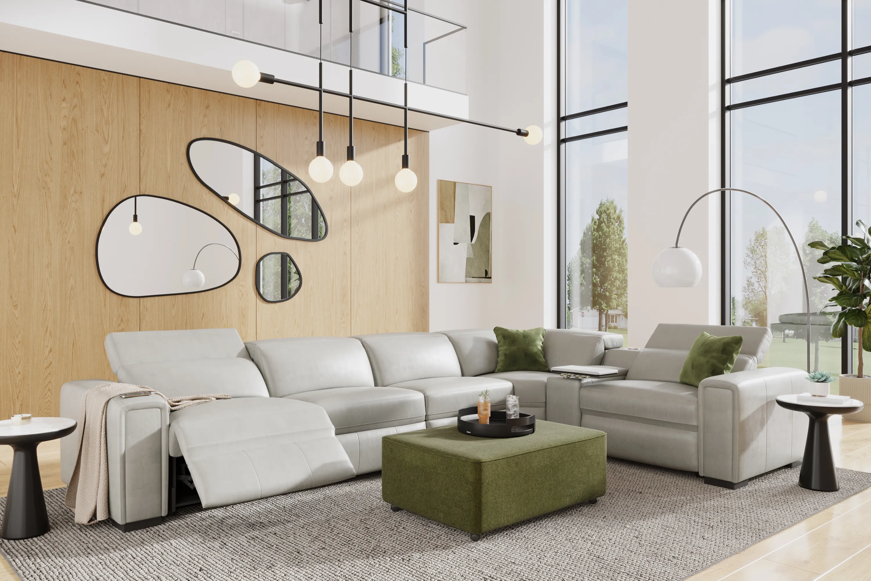 Titan 44004 Leather Power Reclining Sectional w/Power Headrests (In Stock) 3 Titan 44004 Leather Power Reclining Sectional w/Power Headrests (In Stock)