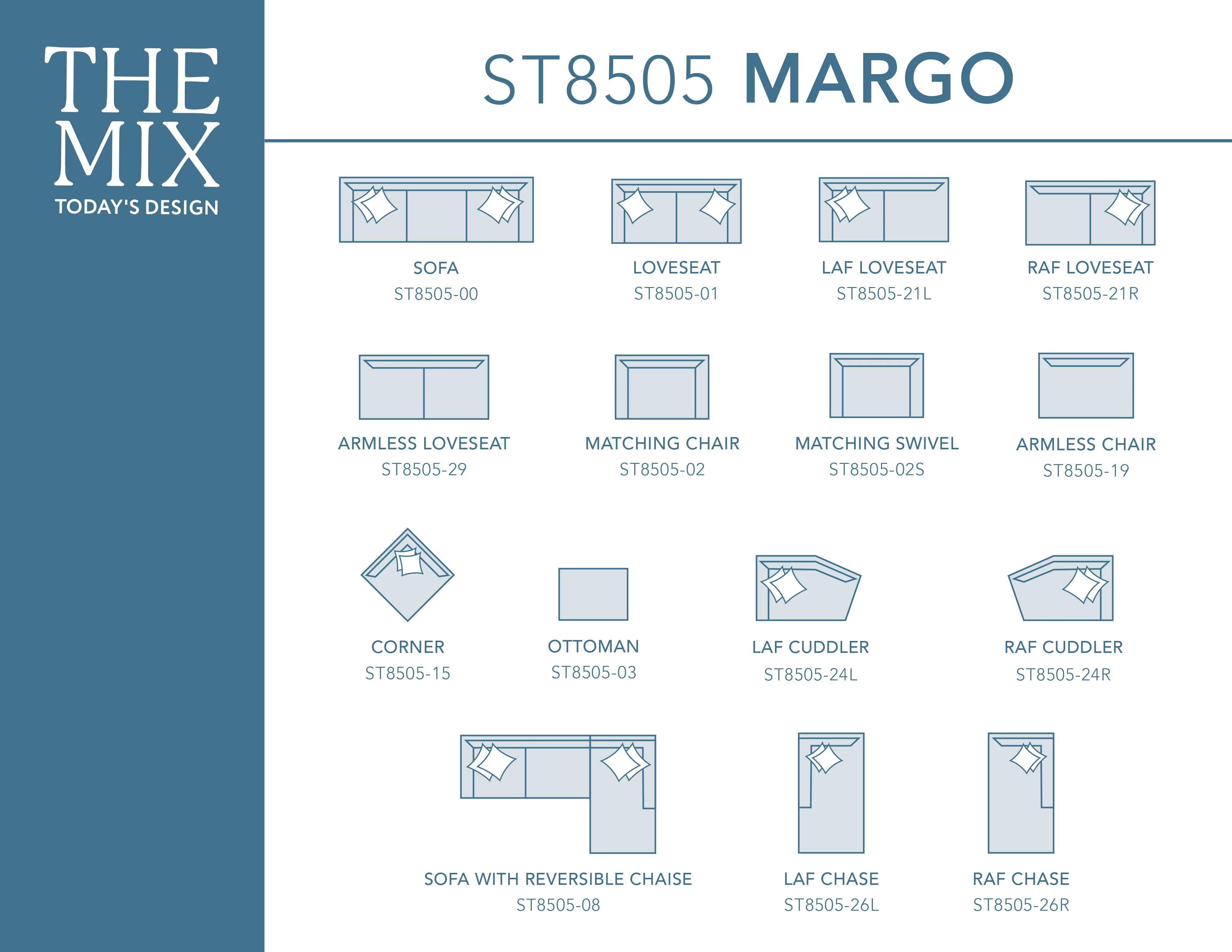 Margo Stationary Sectional (+100 fabrics) 9 Margo Stationary Sectional (+100 fabrics)
