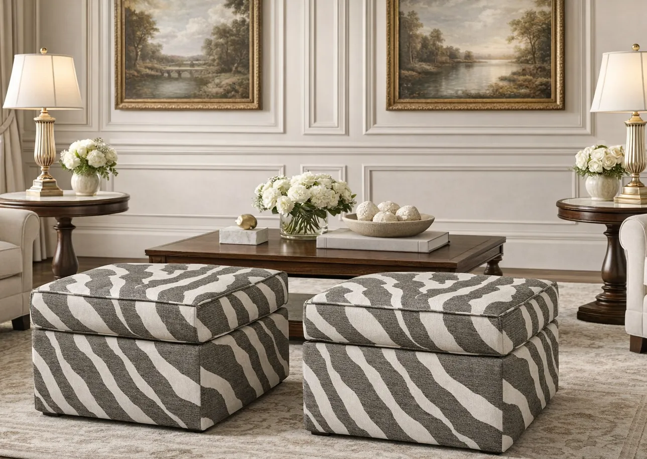 Walker 29" x 27" Storage Ottoman (+100 Standard and Performance Fabrics) 2 Walker 29" x 27" Storage Ottoman (+100 Standard and Performance Fabrics)