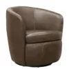 Barolo Italian Leather Swivel Chair Brown (In stock - Fast shipping) 19 Barolo Italian Leather Swivel Chair Brown (In stock - Fast shipping)