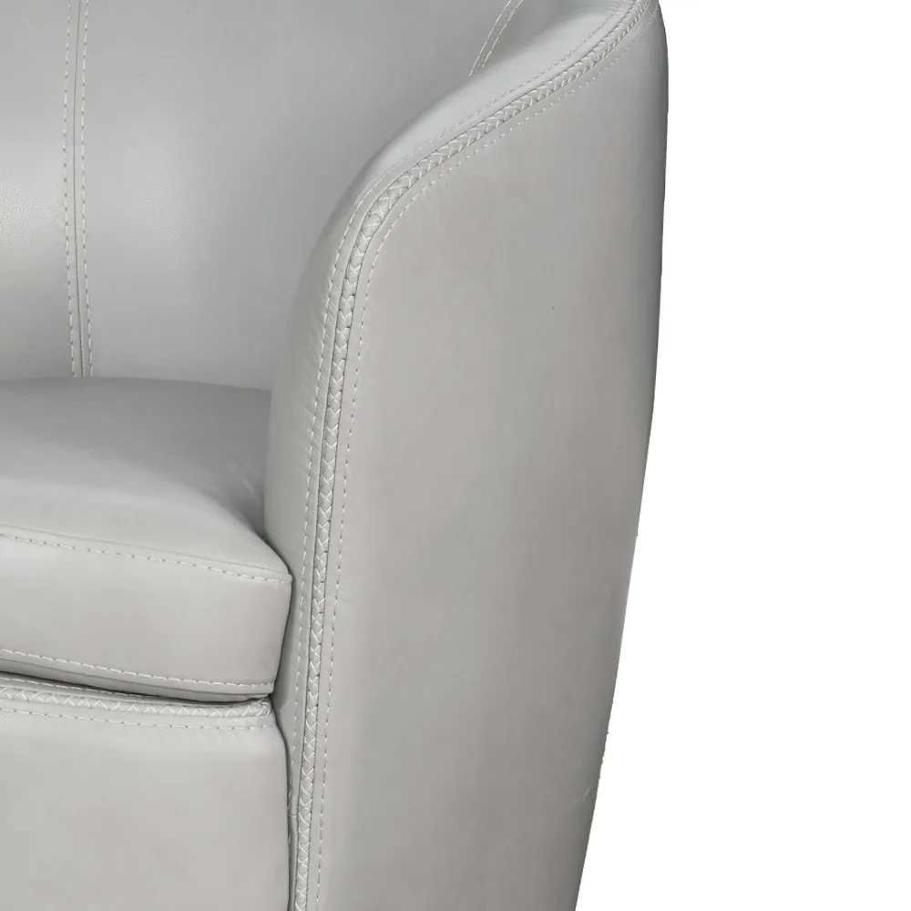Barolo Italian Leather Swivel Chair Ice (In stock - Fast shipping) 4 Barolo Italian Leather Swivel Chair Ice (In stock - Fast shipping)