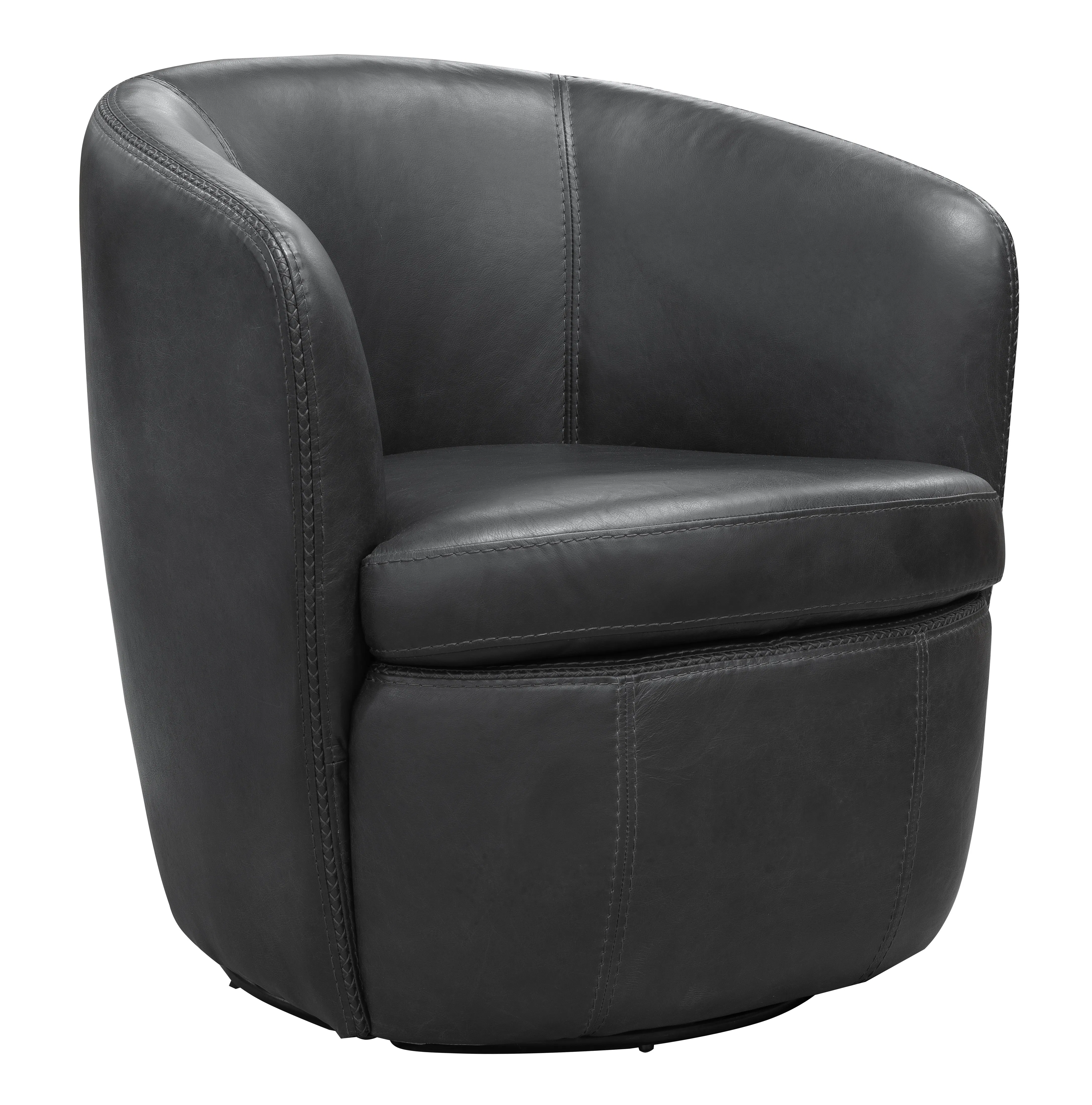 Barolo Italian Leather Swivel Chair Ice (In stock - Fast shipping) 5 Barolo Italian Leather Swivel Chair Ice (In stock - Fast shipping)