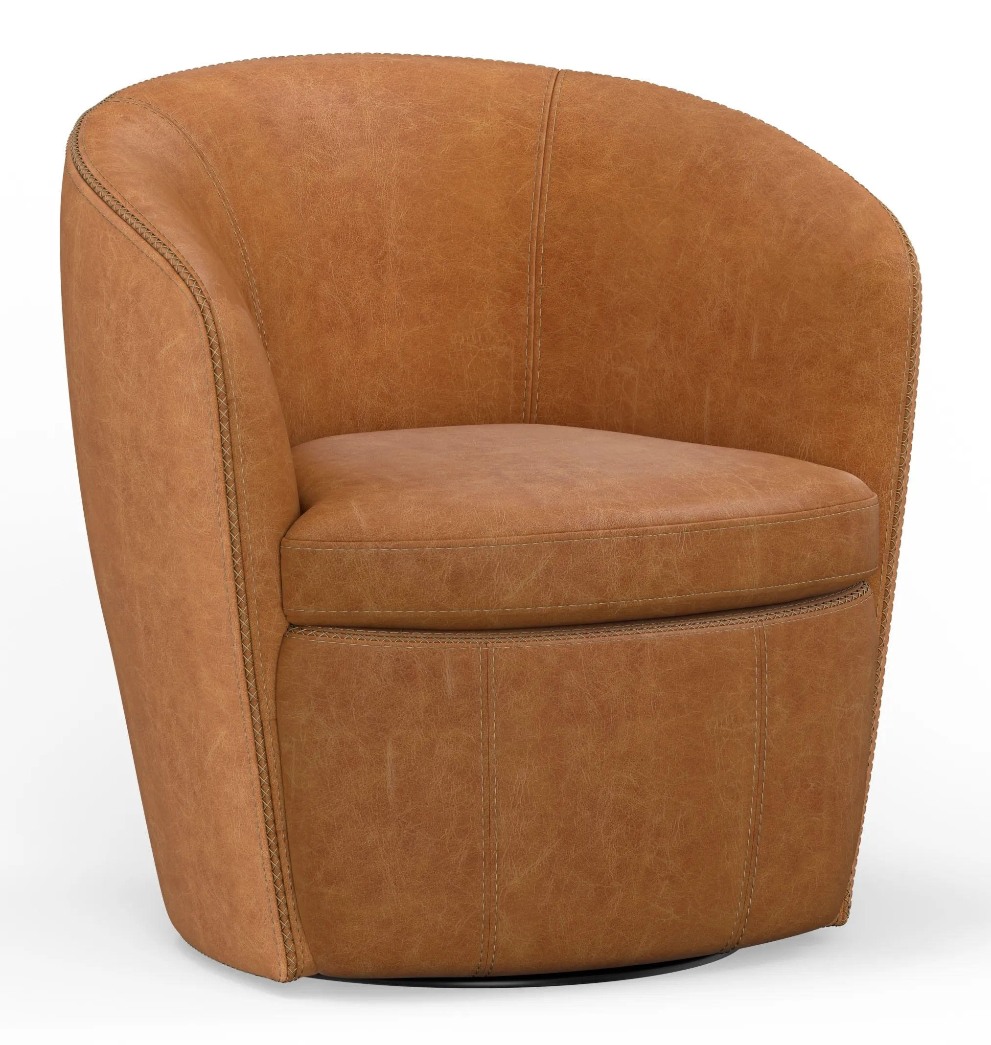 Barolo Italian Leather Swivel Chair Ice (In stock - Fast shipping) 6 Barolo Italian Leather Swivel Chair Ice (In stock - Fast shipping)