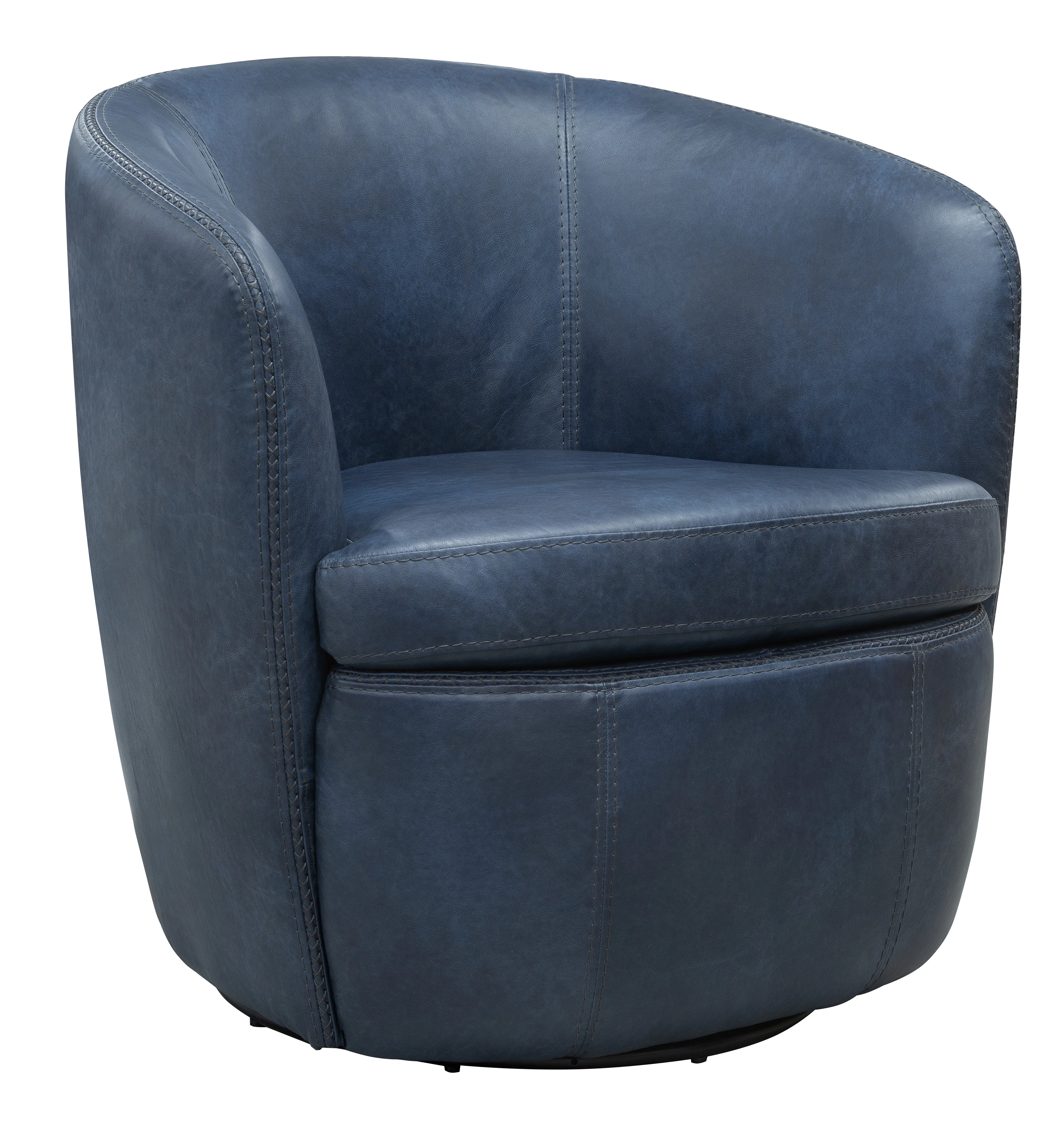 Barolo Italian Leather Swivel Chair Ice (In stock - Fast shipping) 7 Barolo Italian Leather Swivel Chair Ice (In stock - Fast shipping)