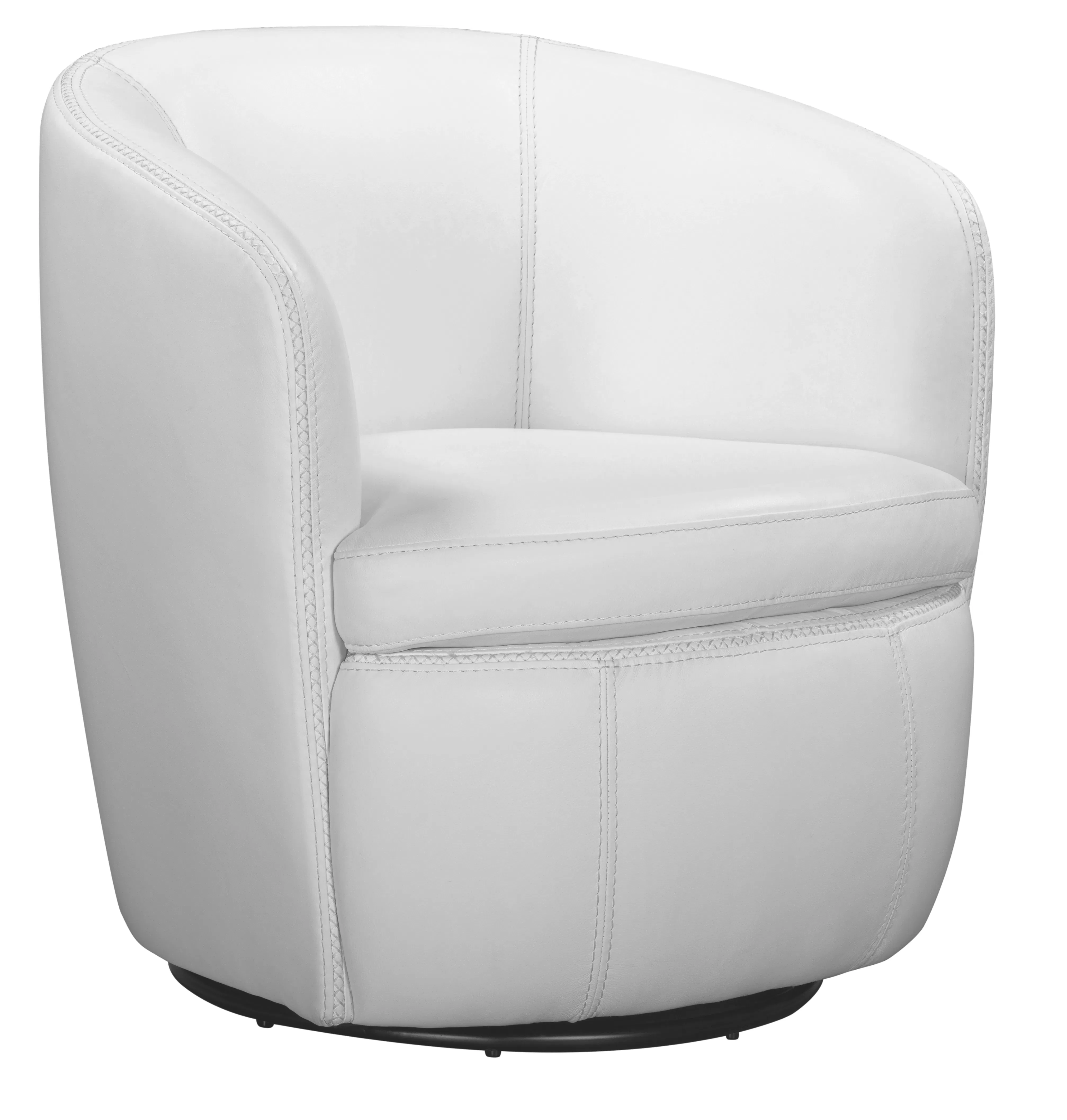 Barolo Italian Leather Swivel Chair Ice (In stock - Fast shipping) 9 Barolo Italian Leather Swivel Chair Ice (In stock - Fast shipping)
