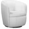 Barolo Italian Leather Swivel Chair Snow (In stock - Fast shipping) 18 Barolo Italian Leather Swivel Chair Snow (In stock - Fast shipping)