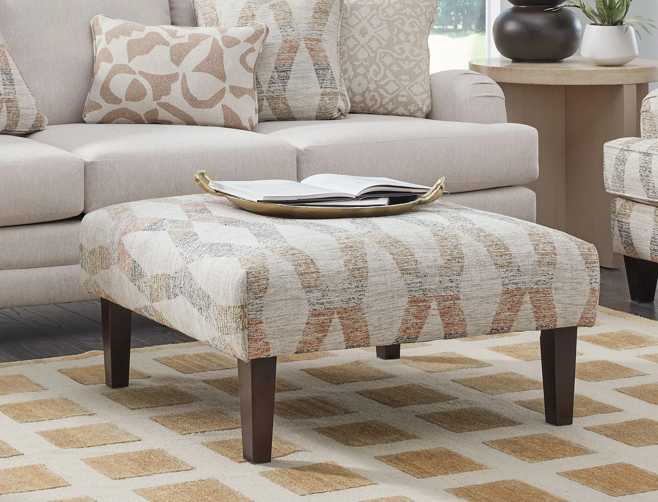 Barro Desert 36" x 36" Cocktail Ottoman 3 Barro Desert 36" x 36" Cocktail Ottoman