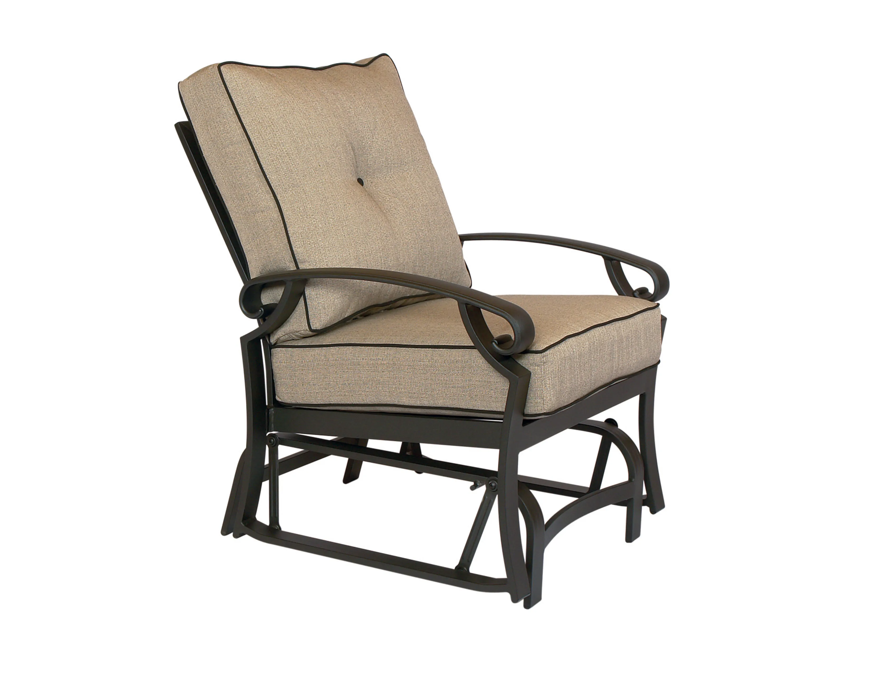 Monterey Cushion Glider Lounge Chair (110 fabrics - 8 metal finishes) 1 Monterey Cushion Glider Lounge Chair (110 fabrics - 8 metal finishes)