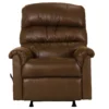 Capri Rocker Recliner Plush Triple-Pad Comfort, Leather-Like Style (2 colors)