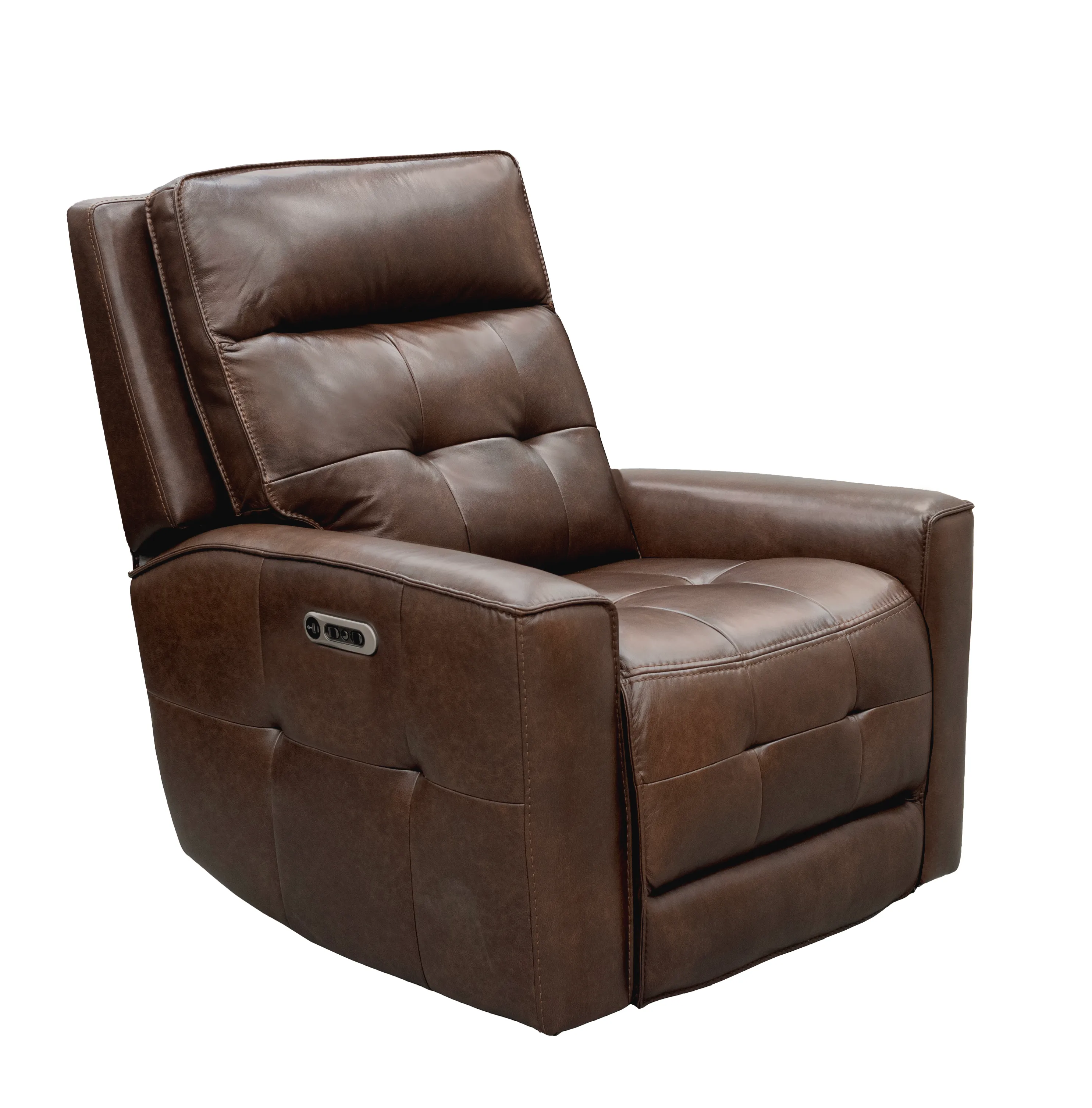 Canterbury Power Headrest Power Leather Recliner Acorn (In stock - Free Shipping) 11 Canterbury Power Headrest Power Leather Recliner Acorn (In stock - Free Shipping)