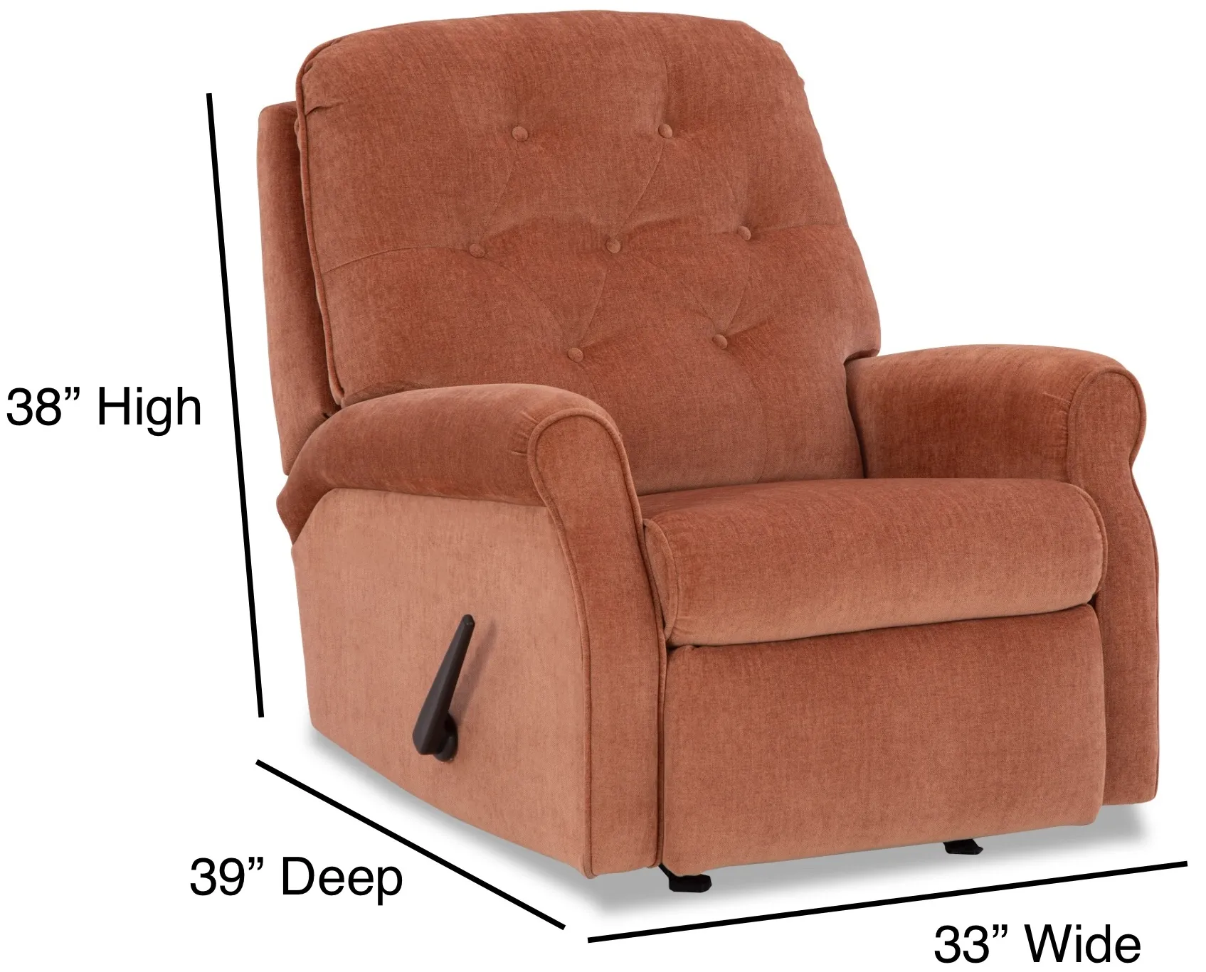 Dori Small Scaled Rocker Recliner Copper (In stock) 2 Dori Small Scaled Rocker Recliner Copper (In stock)