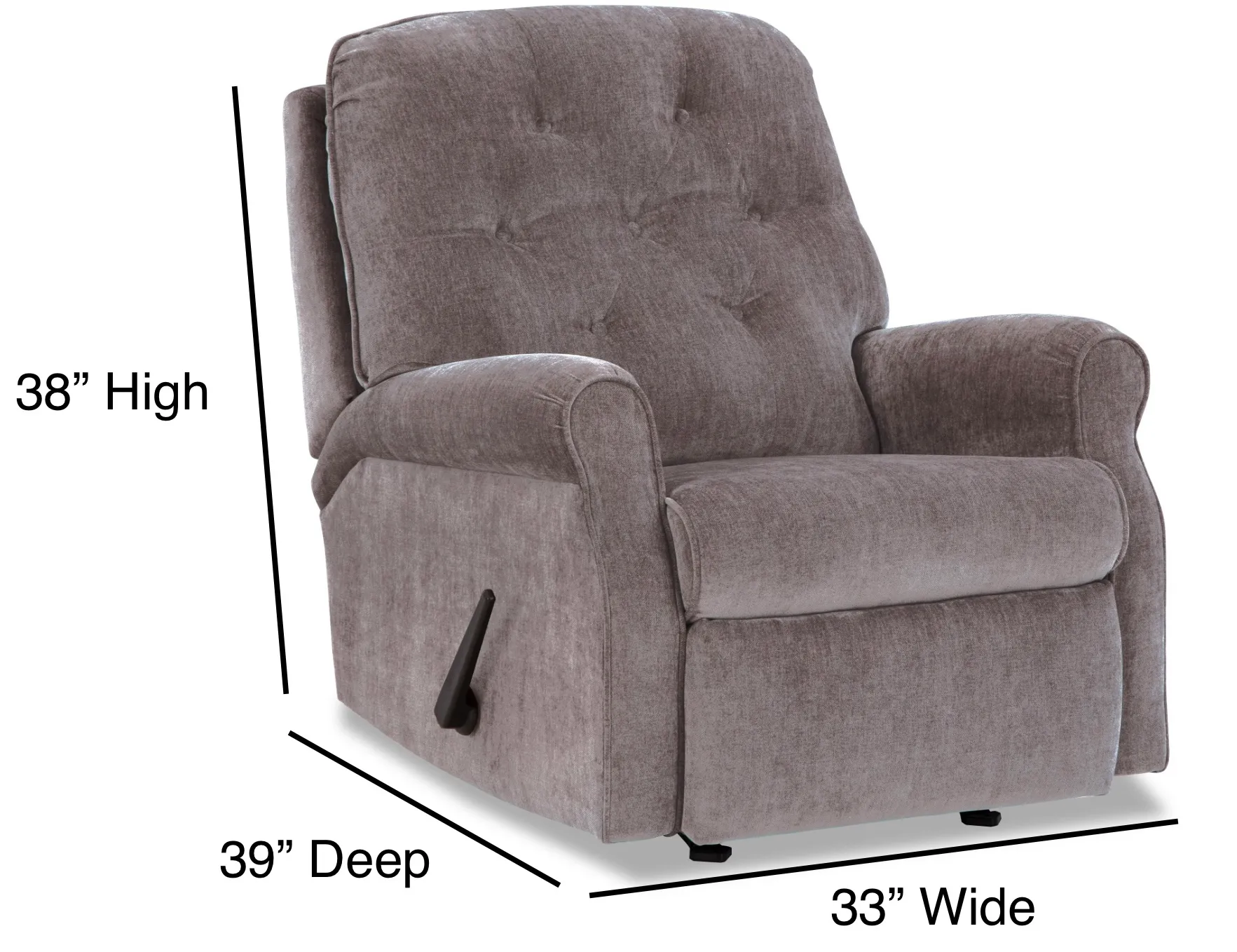 Dori Small Scaled Rocker Recliner Slate (In stock) 2 Dori Small Scaled Rocker Recliner Slate (In stock)