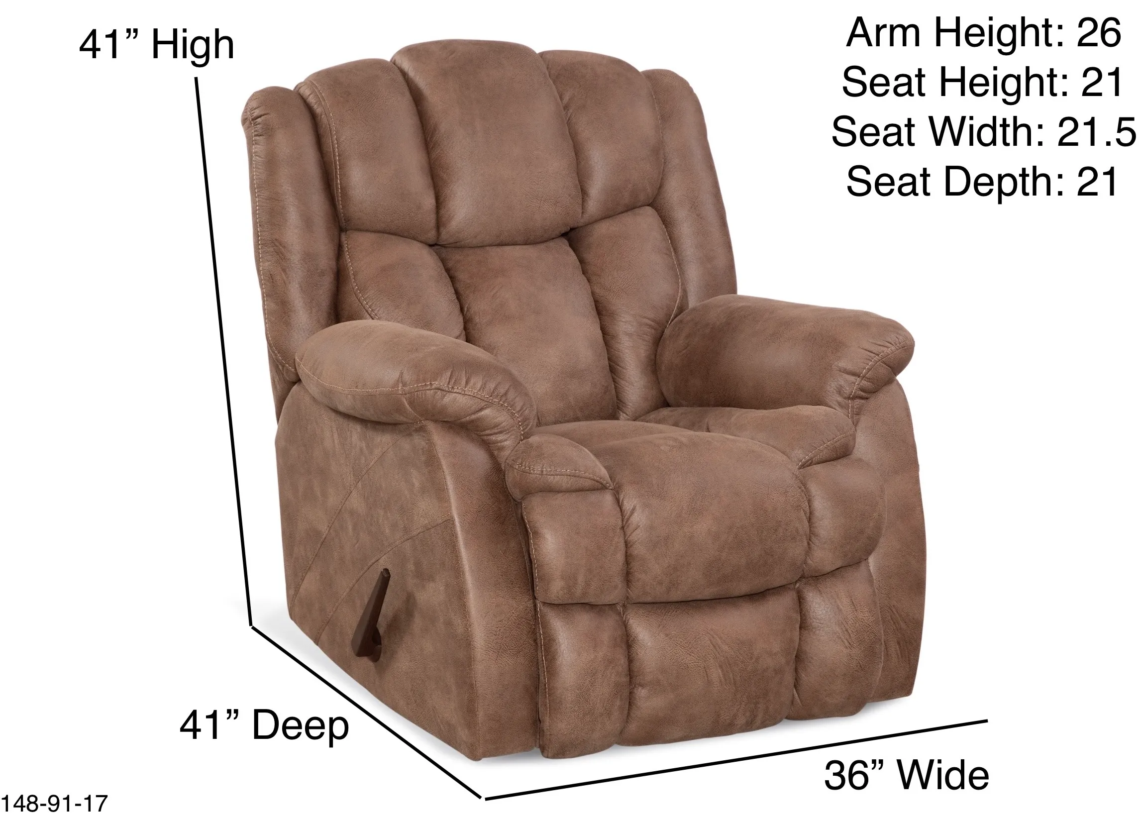 Nash Rocker Recliner Chocolate (In stock) 2 Nash Rocker Recliner Chocolate (In stock)