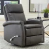Bristol Swivel Glider Leather Recliner Raven (In Stock - Fast Shipping) 43 Bristol Swivel Glider Leather Recliner Raven (In Stock - Fast Shipping)