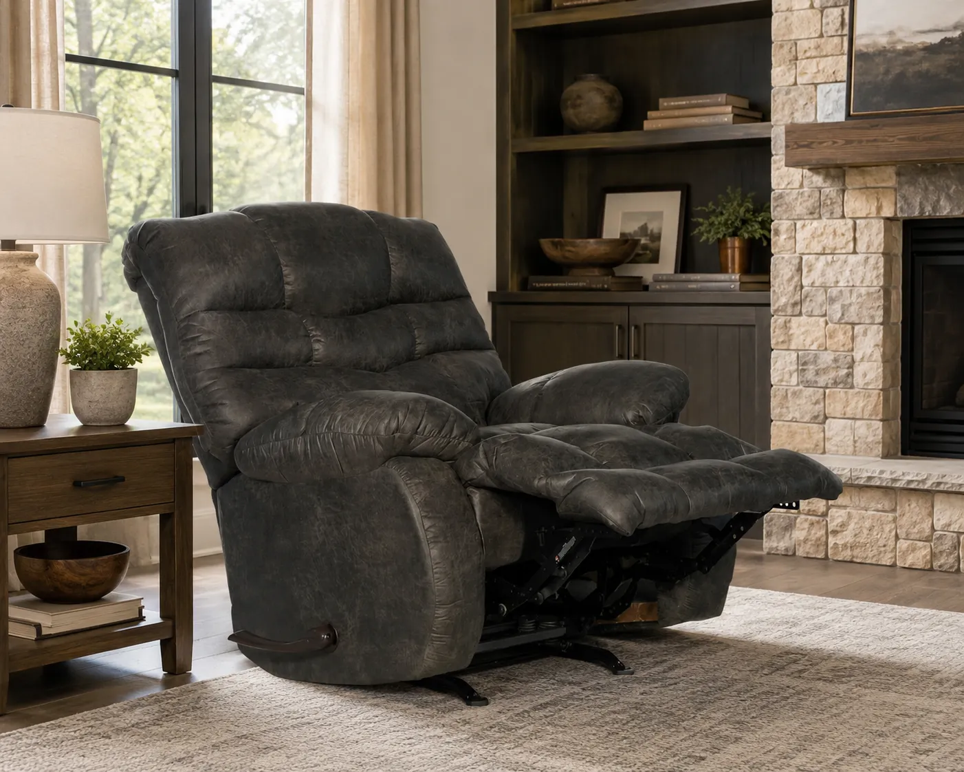 Berman Chaise Rocker Recliner Plush, Deep-Cushioned Comfort (two colors) 17 Berman Chaise Rocker Recliner Plush, Deep-Cushioned Comfort (two colors)