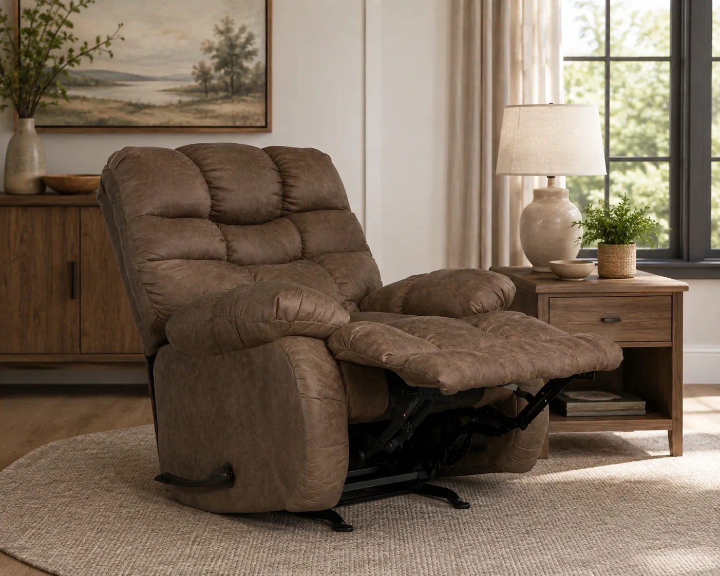 Berman Chaise Rocker Recliner Plush, Deep-Cushioned Comfort (two colors) 3 Berman Chaise Rocker Recliner Plush, Deep-Cushioned Comfort (two colors)