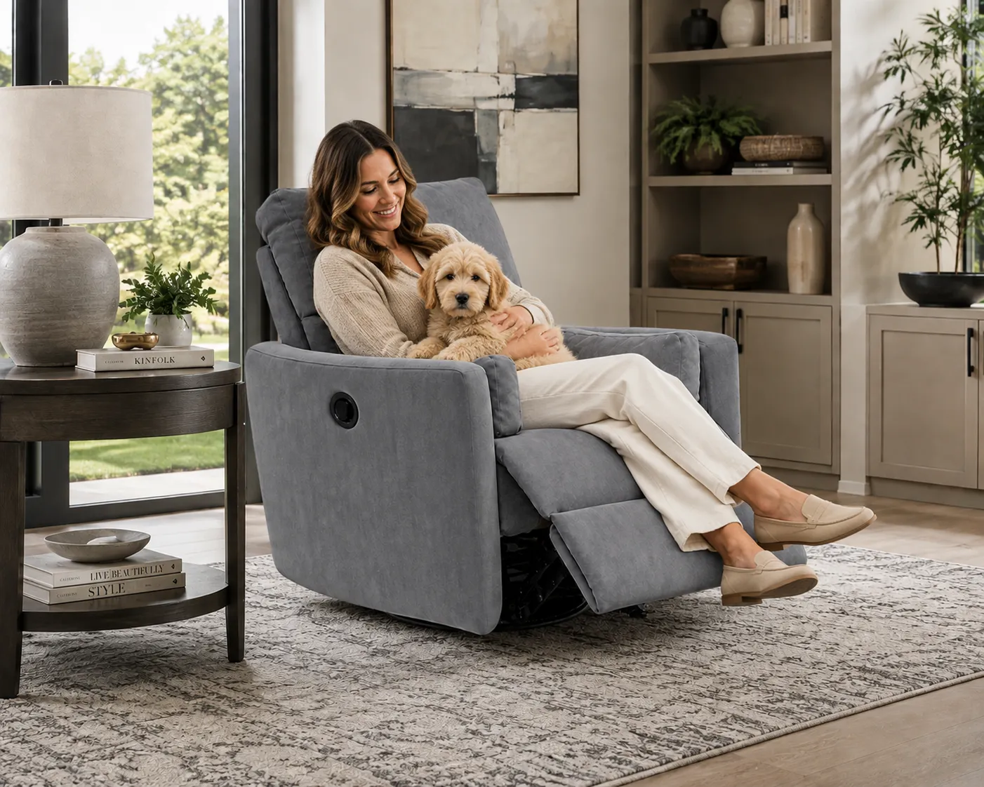 Crescent Swivel Glider Recliner or Power Rocker Recliner - Smooth Motion & Heavy-Duty Support (3 colors) 15 Crescent Swivel Glider Recliner or Power Rocker Recliner - Smooth Motion & Heavy-Duty Support (3 colors)
