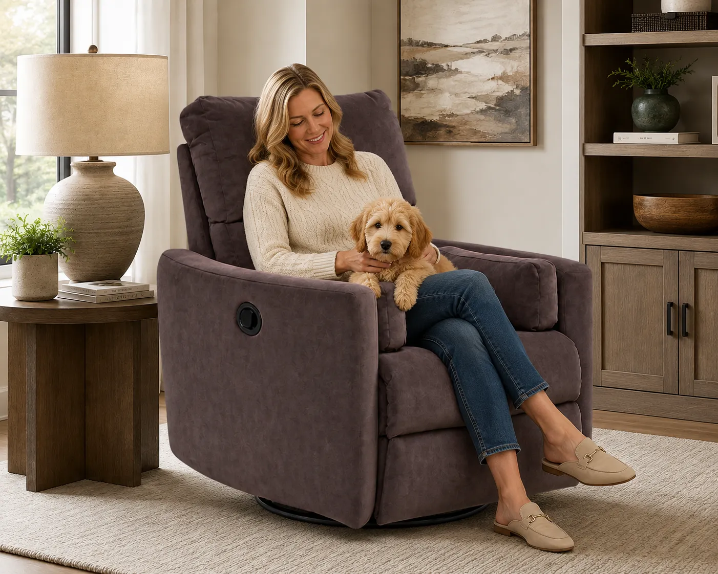 Crescent Swivel Glider Recliner or Power Rocker Recliner - Smooth Motion & Heavy-Duty Support (3 colors) 6 Crescent Swivel Glider Recliner or Power Rocker Recliner - Smooth Motion & Heavy-Duty Support (3 colors)
