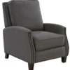 Melrose Fabric Recliner (Dark Gray) In stock