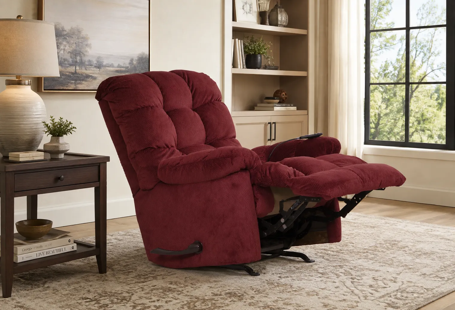 Nettles Chaise Rocker Recliner w/Deluxe Heat & Massage Deeply Cushioned Rocking Comfort(3 colors) 19 Nettles Chaise Rocker Recliner w/Deluxe Heat & Massage Deeply Cushioned Rocking Comfort(3 colors)