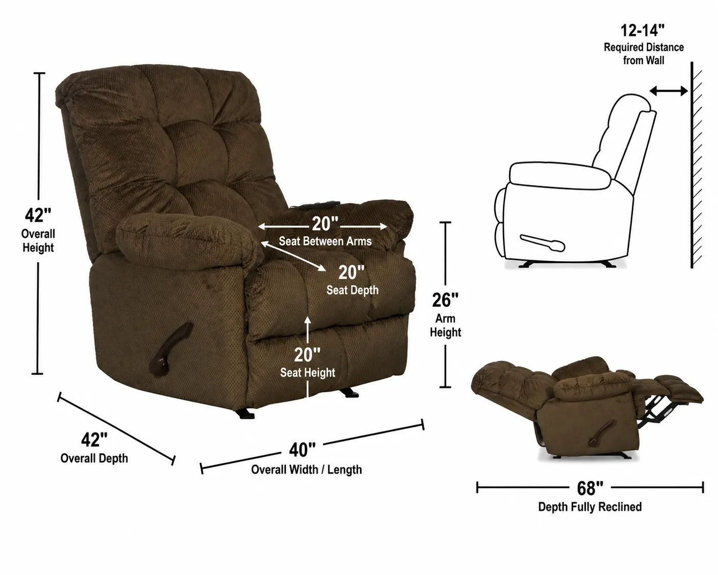 Nettles Chaise Rocker Recliner w/Deluxe Heat & Massage Deeply Cushioned Rocking Comfort(3 colors) 39 Nettles Chaise Rocker Recliner w/Deluxe Heat & Massage Deeply Cushioned Rocking Comfort(3 colors)