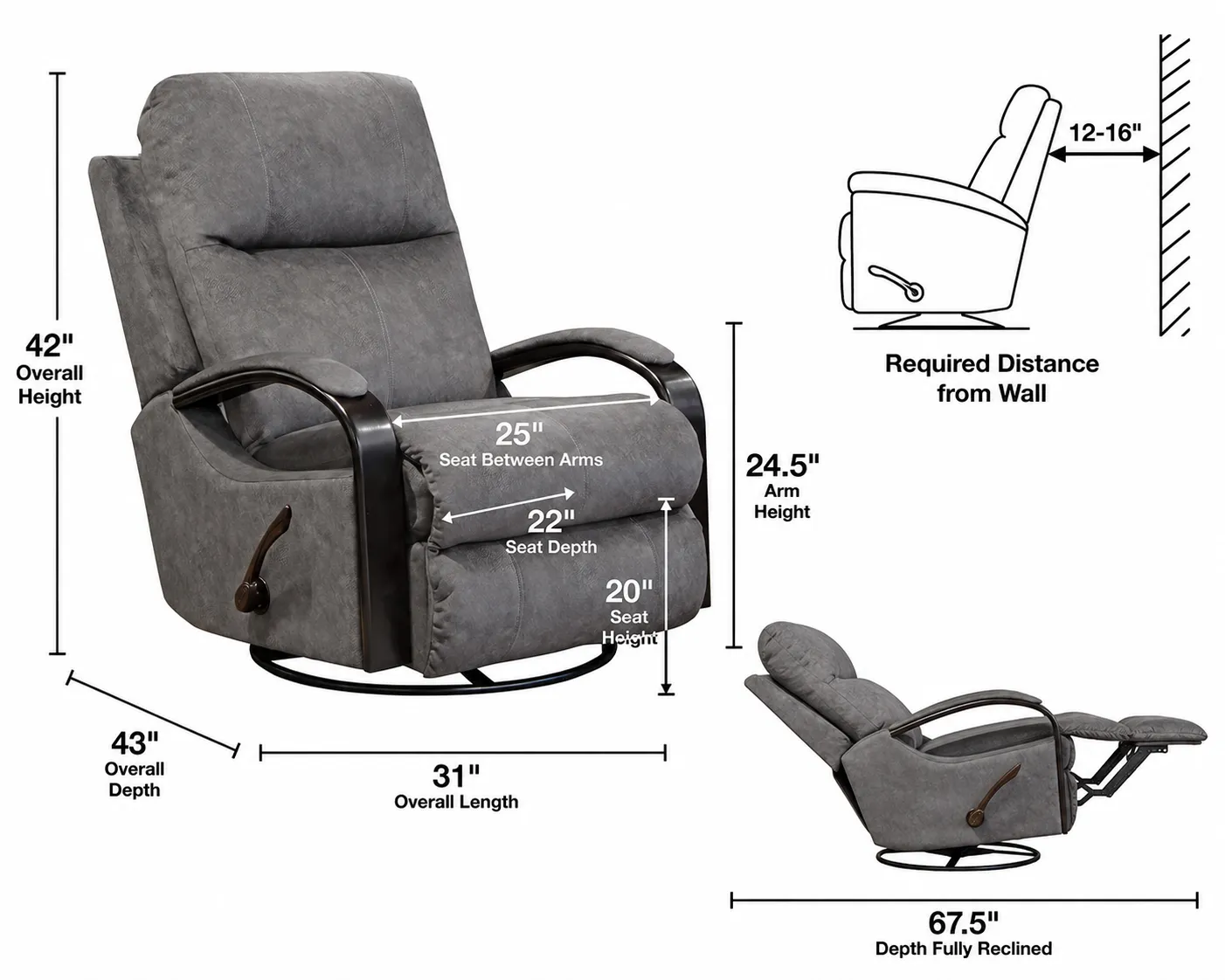 Niles Swivel Glider Recliner Smooth Swivel-Glide Comfort (three colors) 10 Niles Swivel Glider Recliner Smooth Swivel-Glide Comfort (three colors)