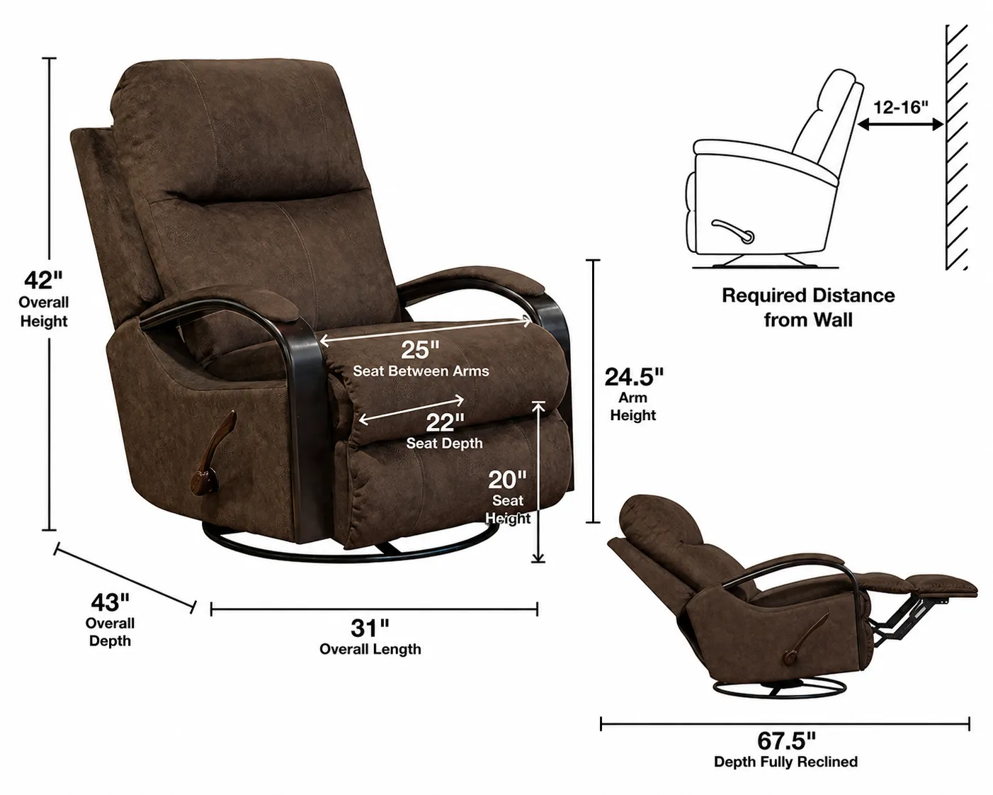 Niles Swivel Glider Recliner Smooth Swivel-Glide Comfort (three colors) 33 Niles Swivel Glider Recliner Smooth Swivel-Glide Comfort (three colors)