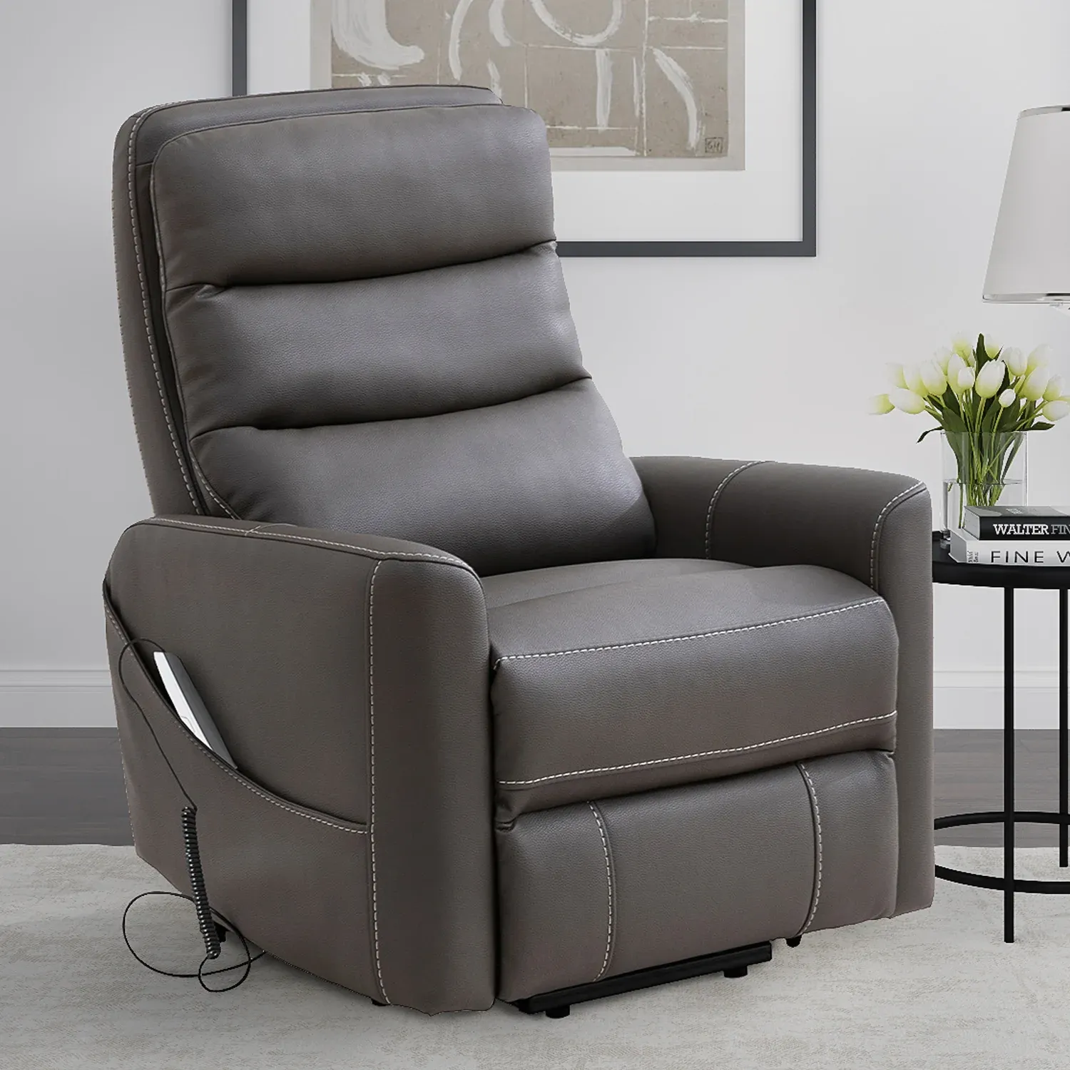 Hercules Power Lift Recliner with Articulating Headrest Haze (350 lbs.) In stock -Fast shipping 10 Hercules Power Lift Recliner with Articulating Headrest Haze (350 lbs.) In stock -Fast shipping
