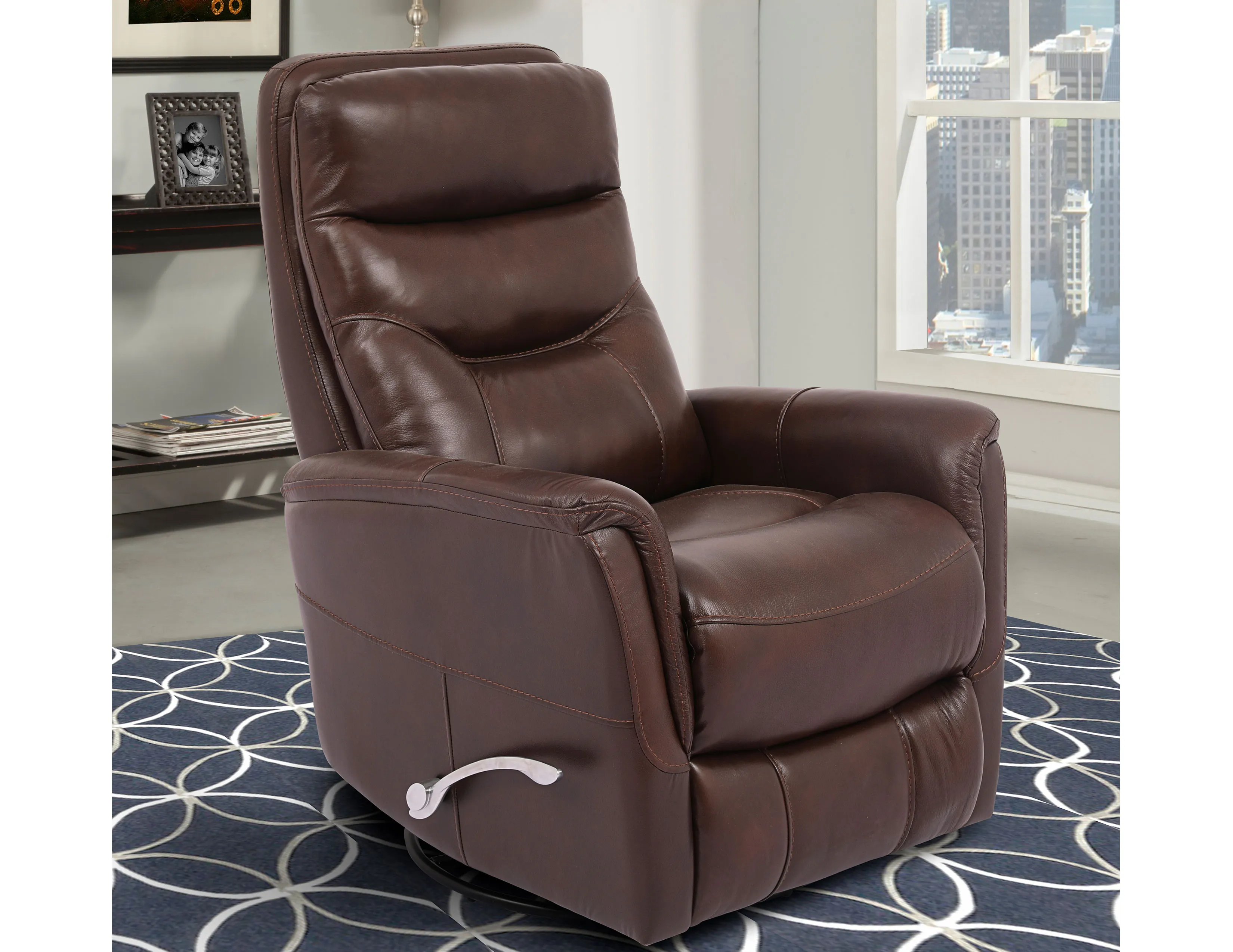 Gemini Leather Swivel Glider Recliner Robust (In stock - Fast shipping) 4 Gemini Leather Swivel Glider Recliner Robust (In stock - Fast shipping)