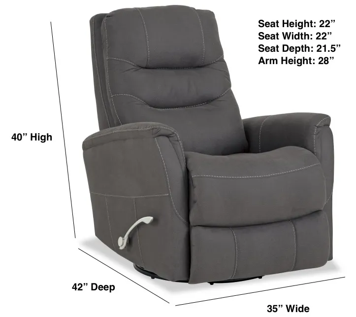 Nantucket Swivel Glider Recliner Grey (In stock) 2 Nantucket Swivel Glider Recliner Grey (In stock)