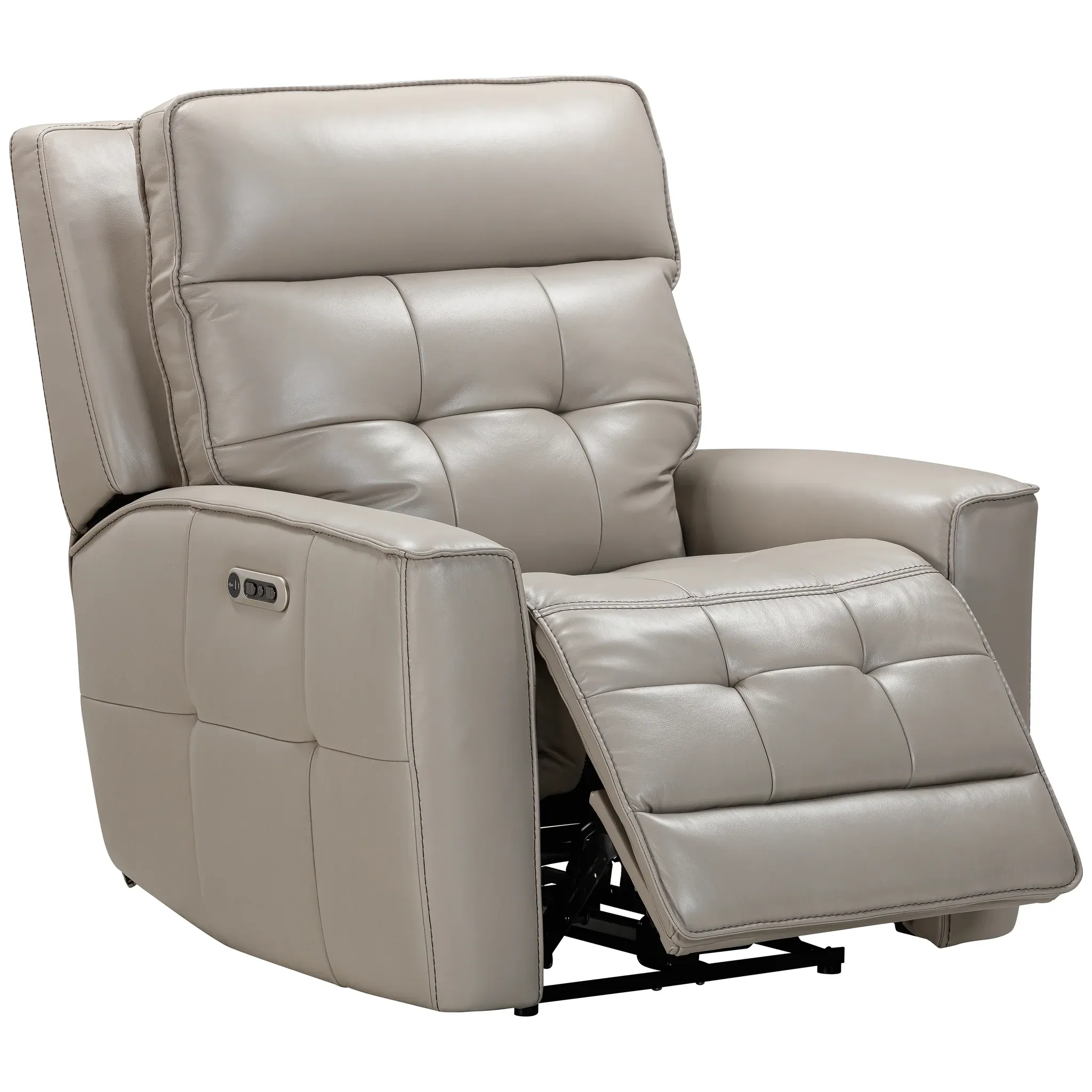 Canterbury Zero Gravity Power Headrest Power Leather Recliner Pewter (In stock - Fast shipping) 61 Canterbury Zero Gravity Power Headrest Power Leather Recliner Pewter (In stock - Fast shipping)