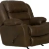 Beckley Rocker Recliner with Dual Metal Cupholders - Casual Pub-Back Comfort (2 colors)