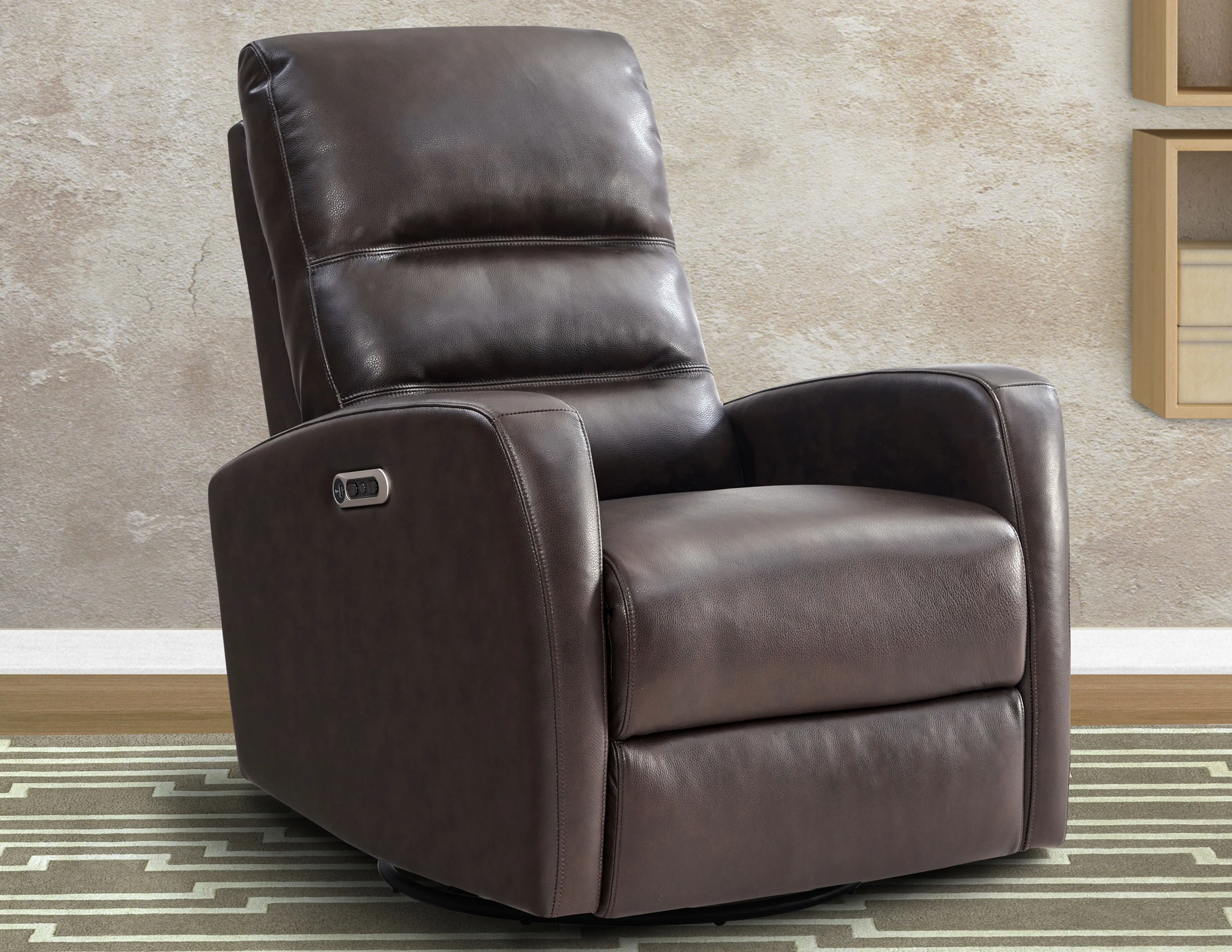 Ringo Power Headrest Swivel Glider Power Recliner Brown (In stock - Fast shipping) 7 Ringo Power Headrest Swivel Glider Power Recliner Brown (In stock - Fast shipping)