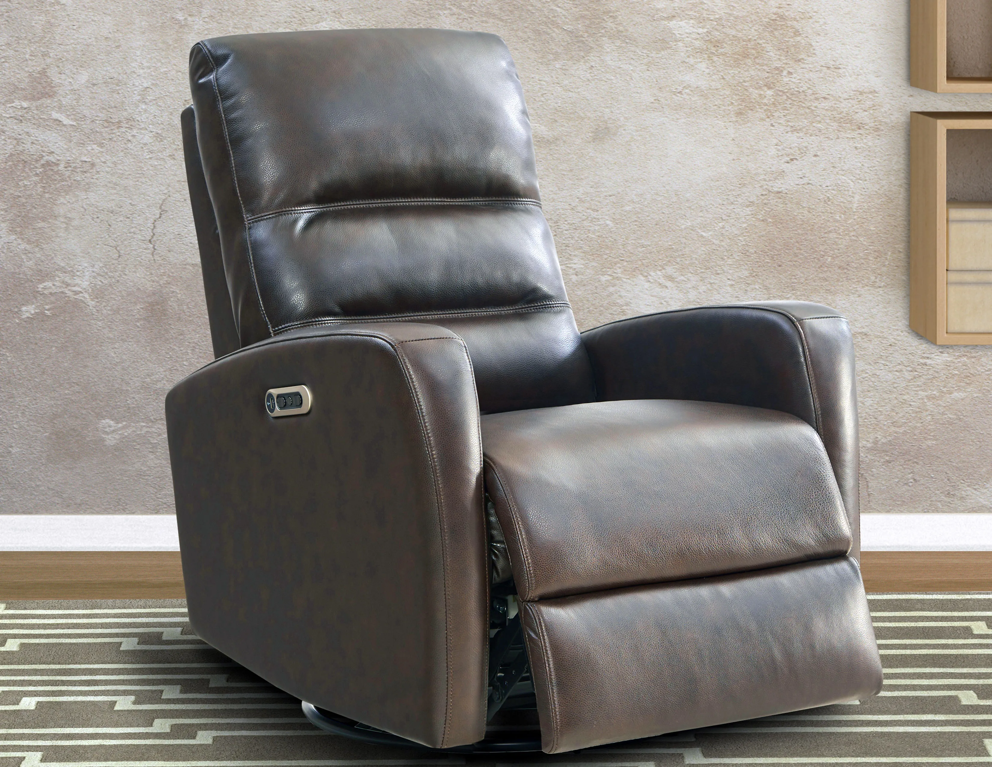Ringo Power Headrest Swivel Glider Power Recliner Brown (In stock - Fast shipping) 8 Ringo Power Headrest Swivel Glider Power Recliner Brown (In stock - Fast shipping)