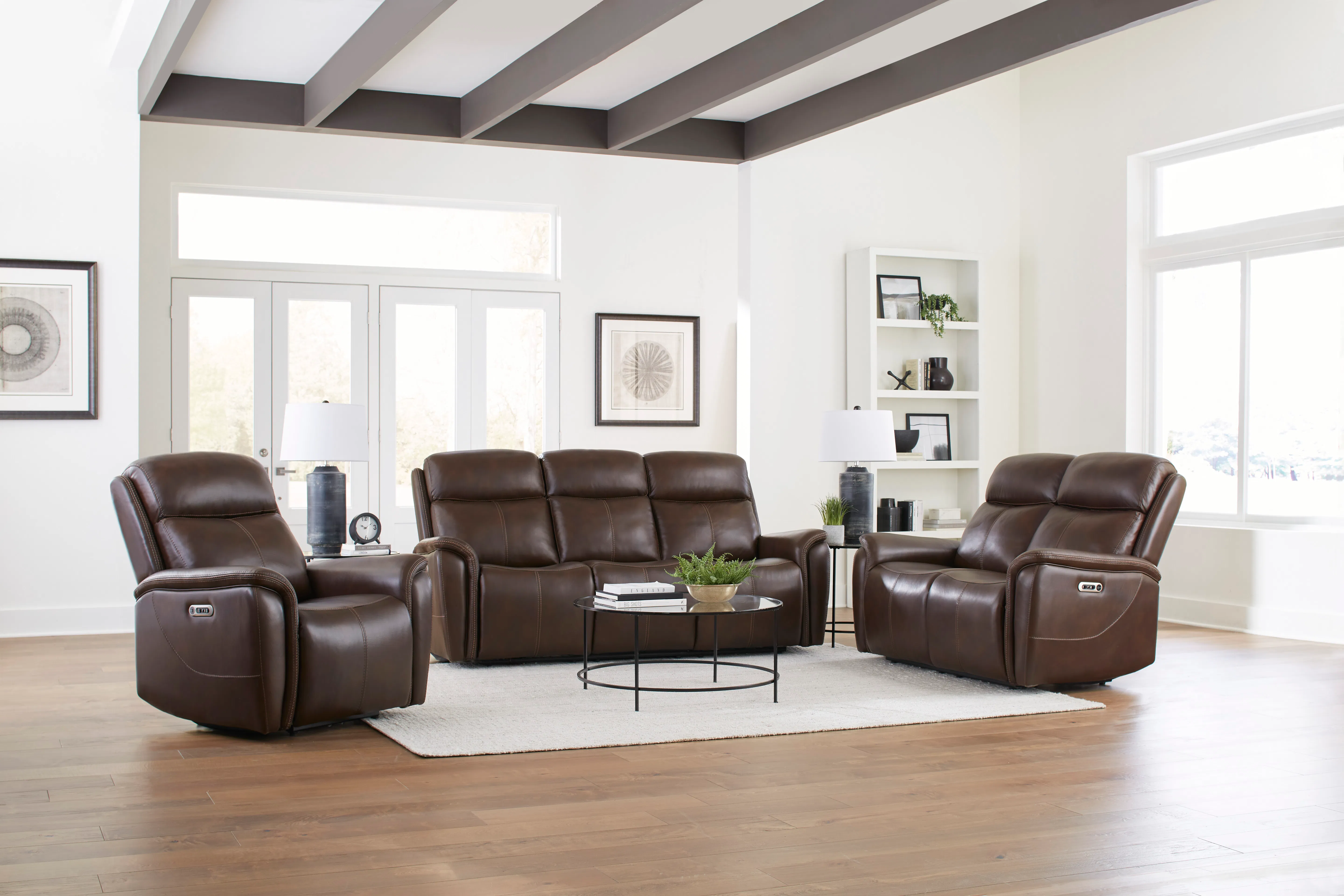 Cascade Power Headrest Power Leather Recliner Auburn (In stock - Fast Shipping) 13 Cascade Power Headrest Power Leather Recliner Auburn (In stock - Fast Shipping)