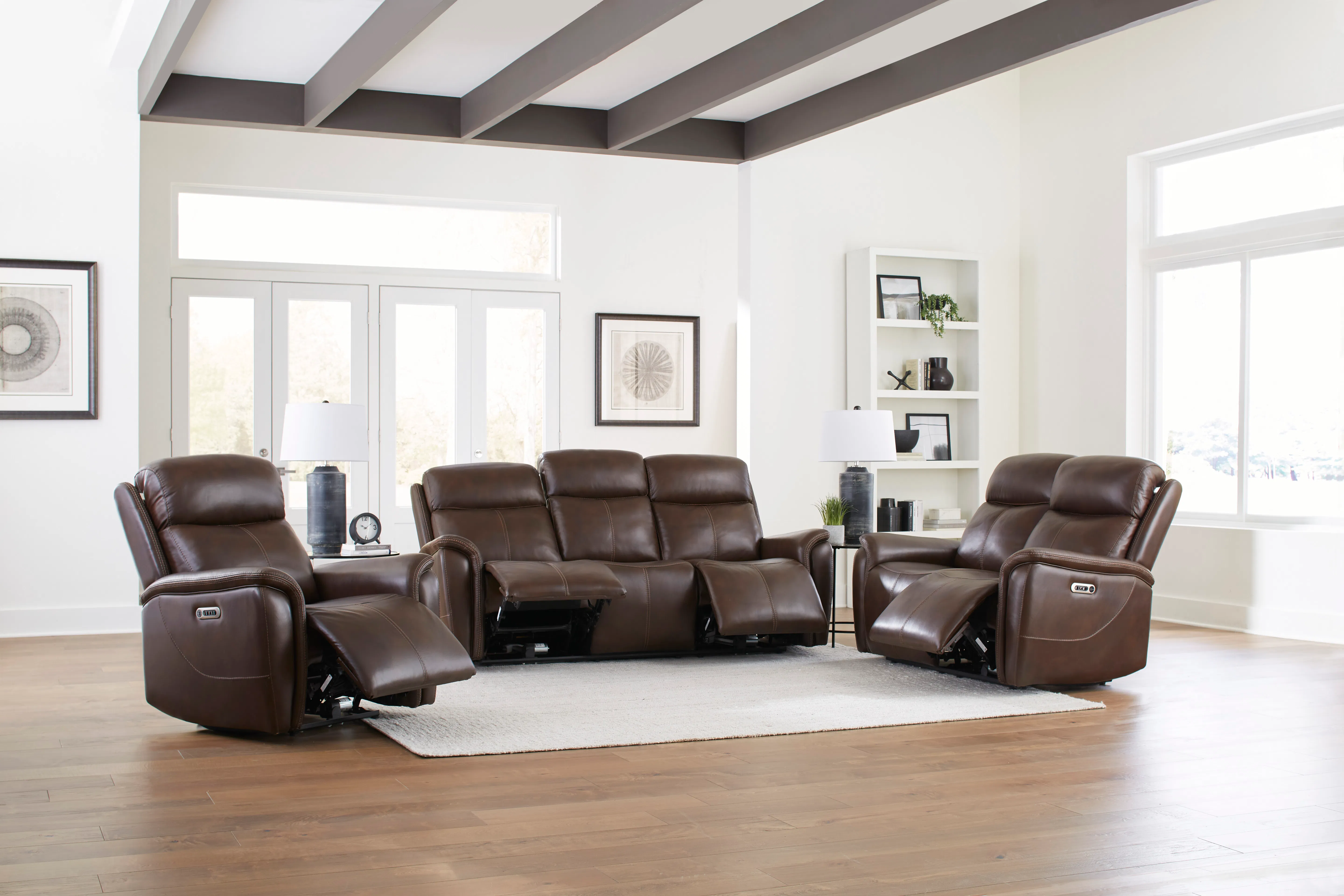 Cascade Power Headrest Power Leather Recliner Auburn (In stock - Fast Shipping) 14 Cascade Power Headrest Power Leather Recliner Auburn (In stock - Fast Shipping)