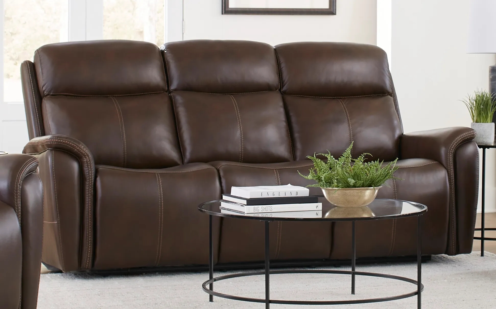 Cascade Power Headrest Power Leather Recliner Auburn (In stock - Fast Shipping) 6 Cascade Power Headrest Power Leather Recliner Auburn (In stock - Fast Shipping)